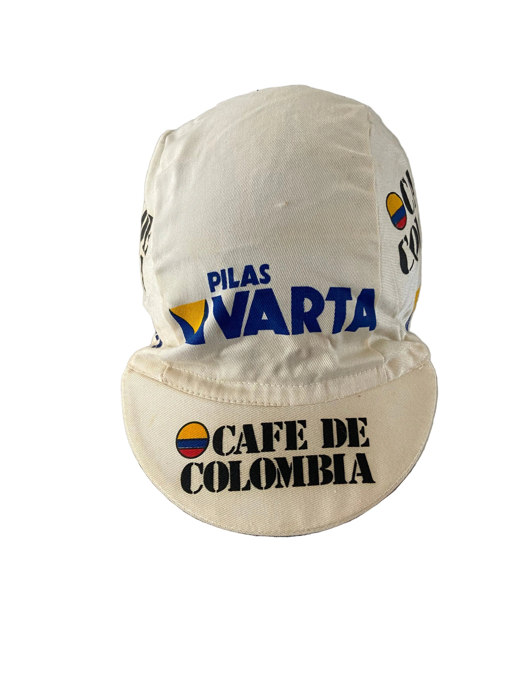Casquette officielle de Vélo cyclisme de L’équipe Café de Colombia – Époque Luis HERRERA – Made in Colombia – Torralba – année 80 – COLLECTOR
