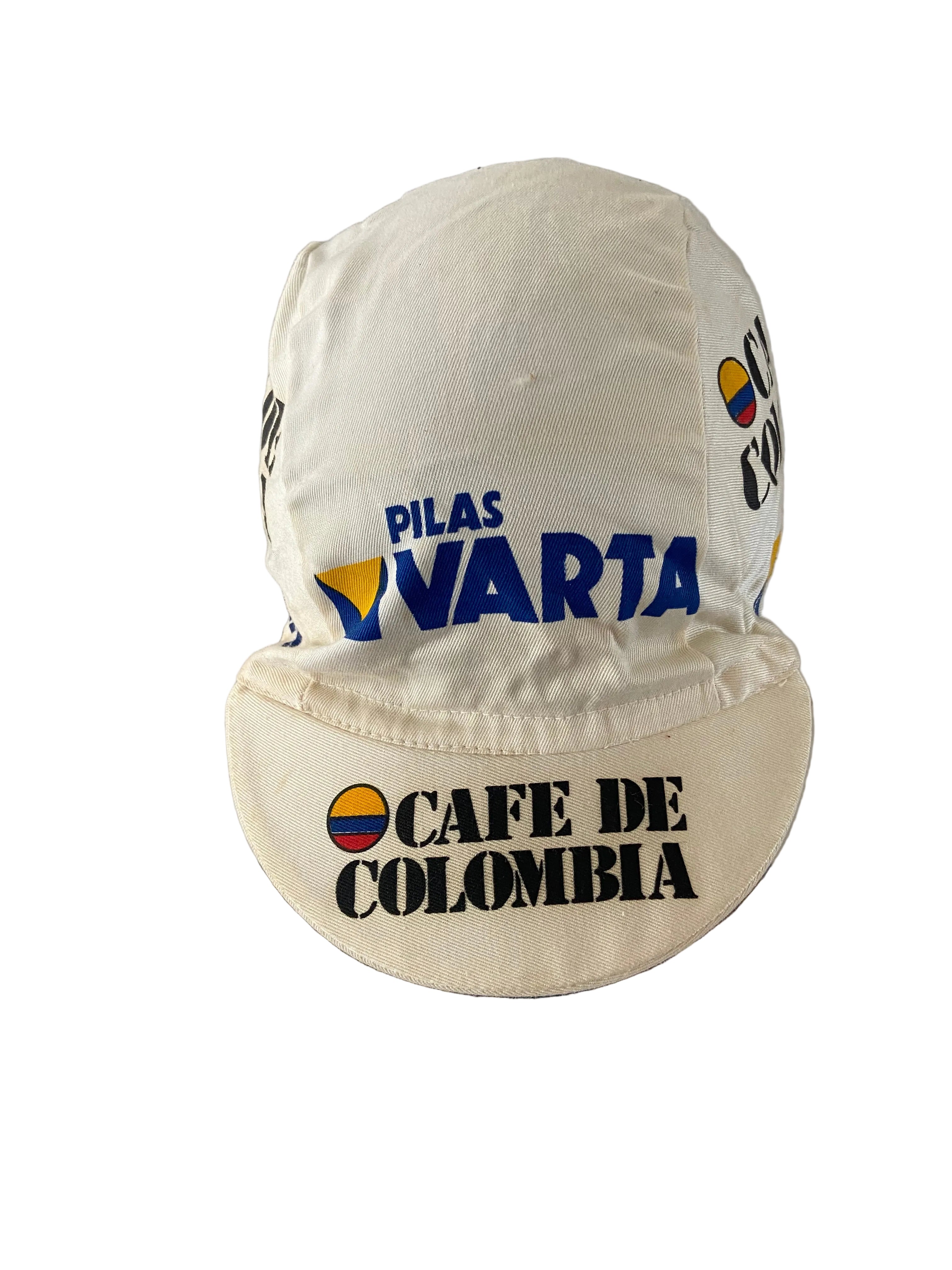 Casquette officielle de Vélo cyclisme de L’équipe Café de Colombia – Époque Luis HERRERA – Made in Colombia – Torralba – année 80 – COLLECTOR