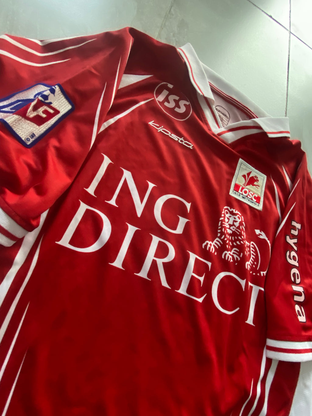 Maillot de foot KIPSTA de LILLE LOSC (porté N.3 CYGAN) saison 2001-02