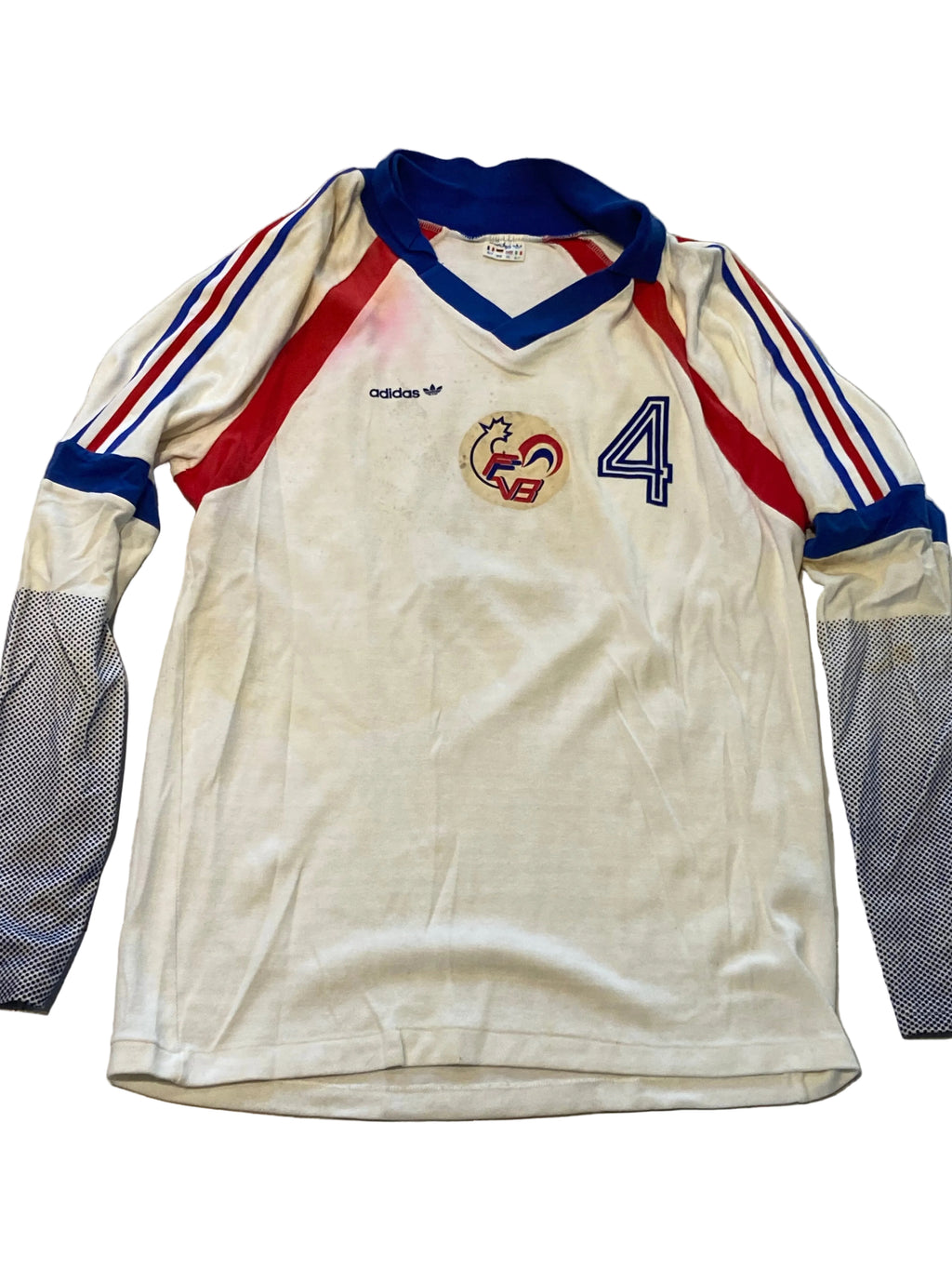 Maillot de Volley-Ball de L’équipe de FRANCE (porté N.4 BLAIN) saison 1986-88