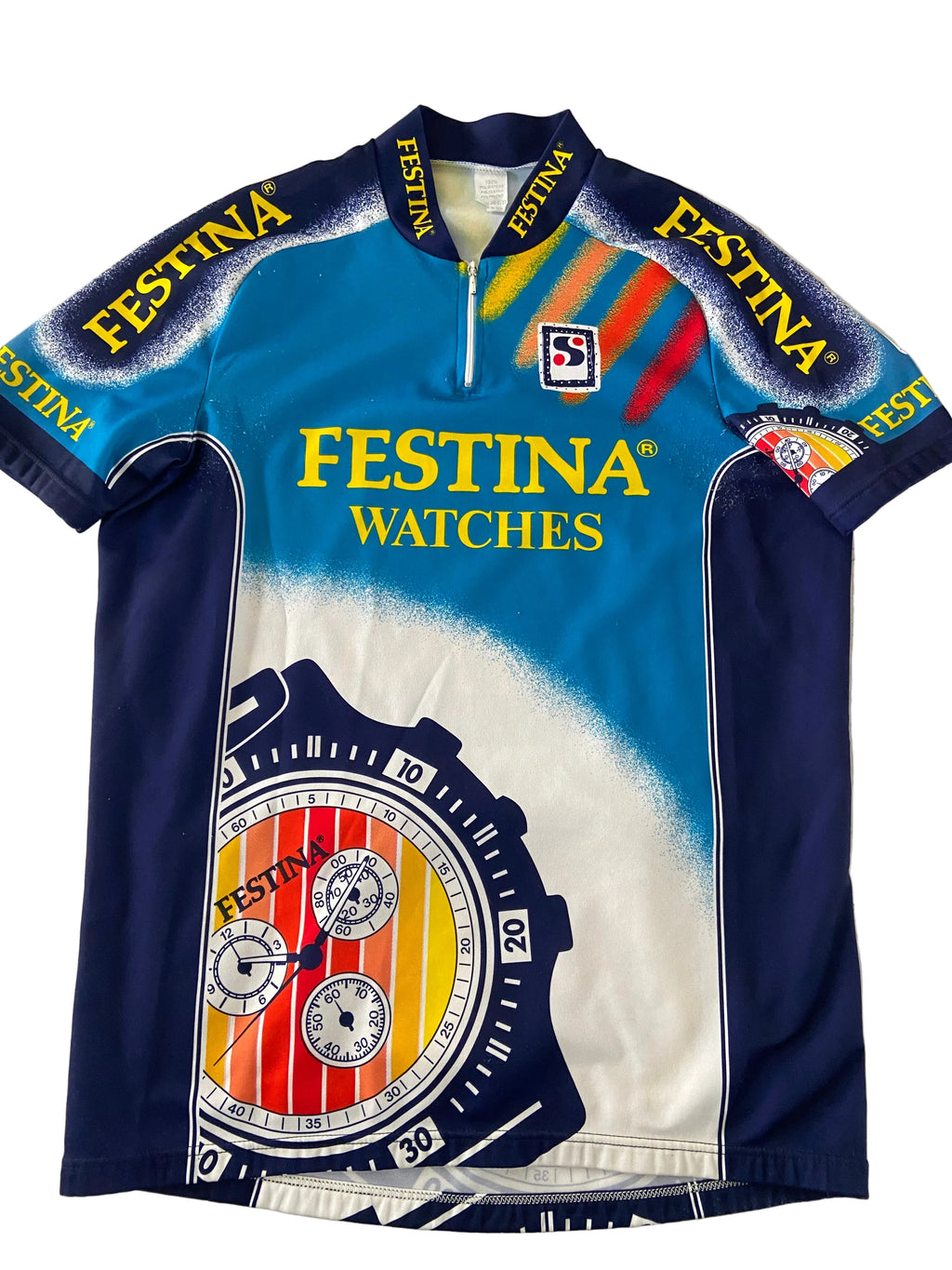 Maillot de cyclisme SANTINI de l’équipe FESTINA (VIRENQUE-BROCHARD) année 1995-96