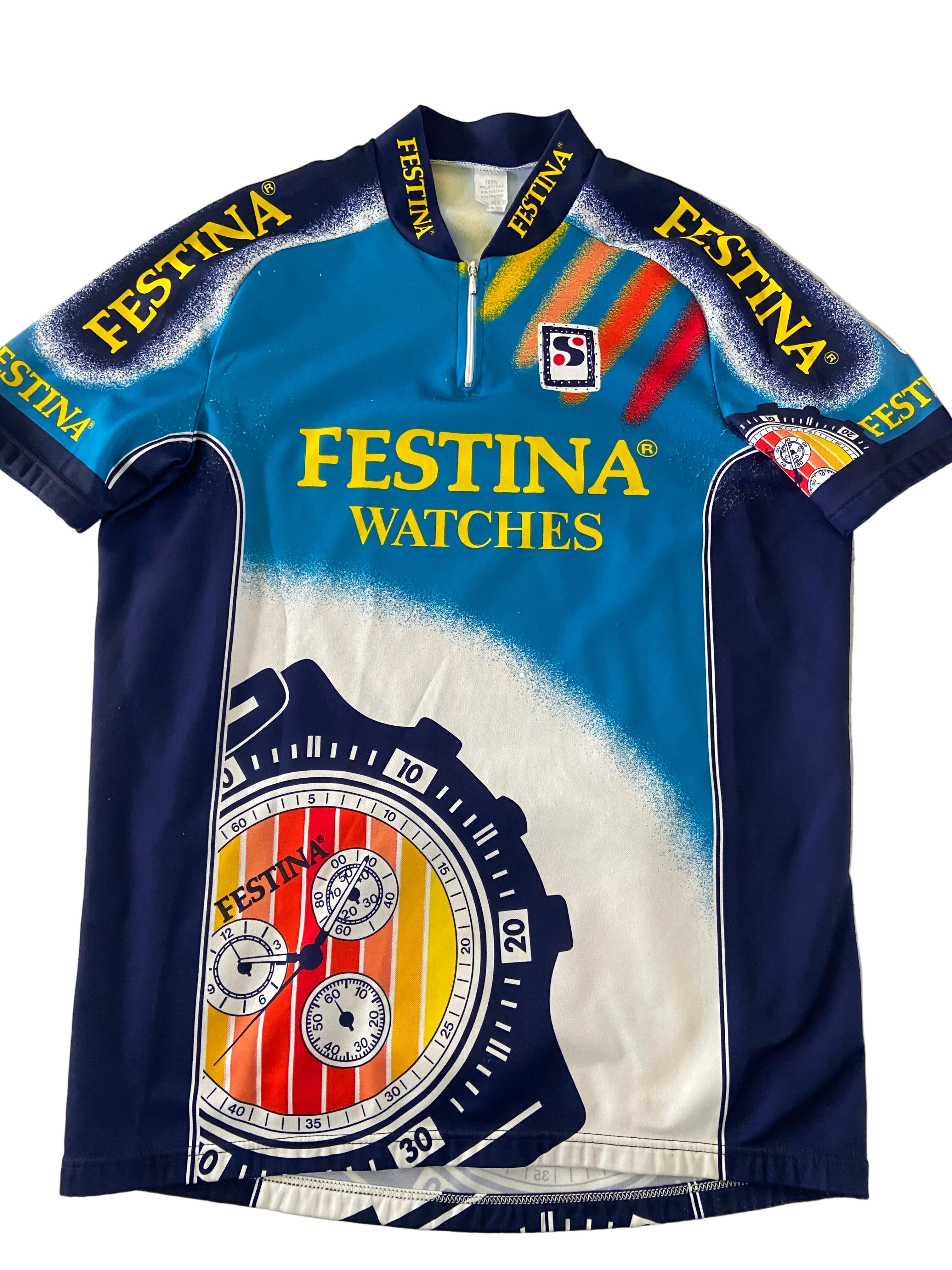 Maillot de cyclisme SANTINI de l’équipe FESTINA (VIRENQUE-BROCHARD) année 1995-96