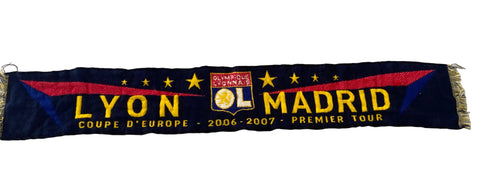 Echarpe de foot de LYON Ligue des Champions contre le RÉAL de MADRID 2006-07 Scarf Supporter