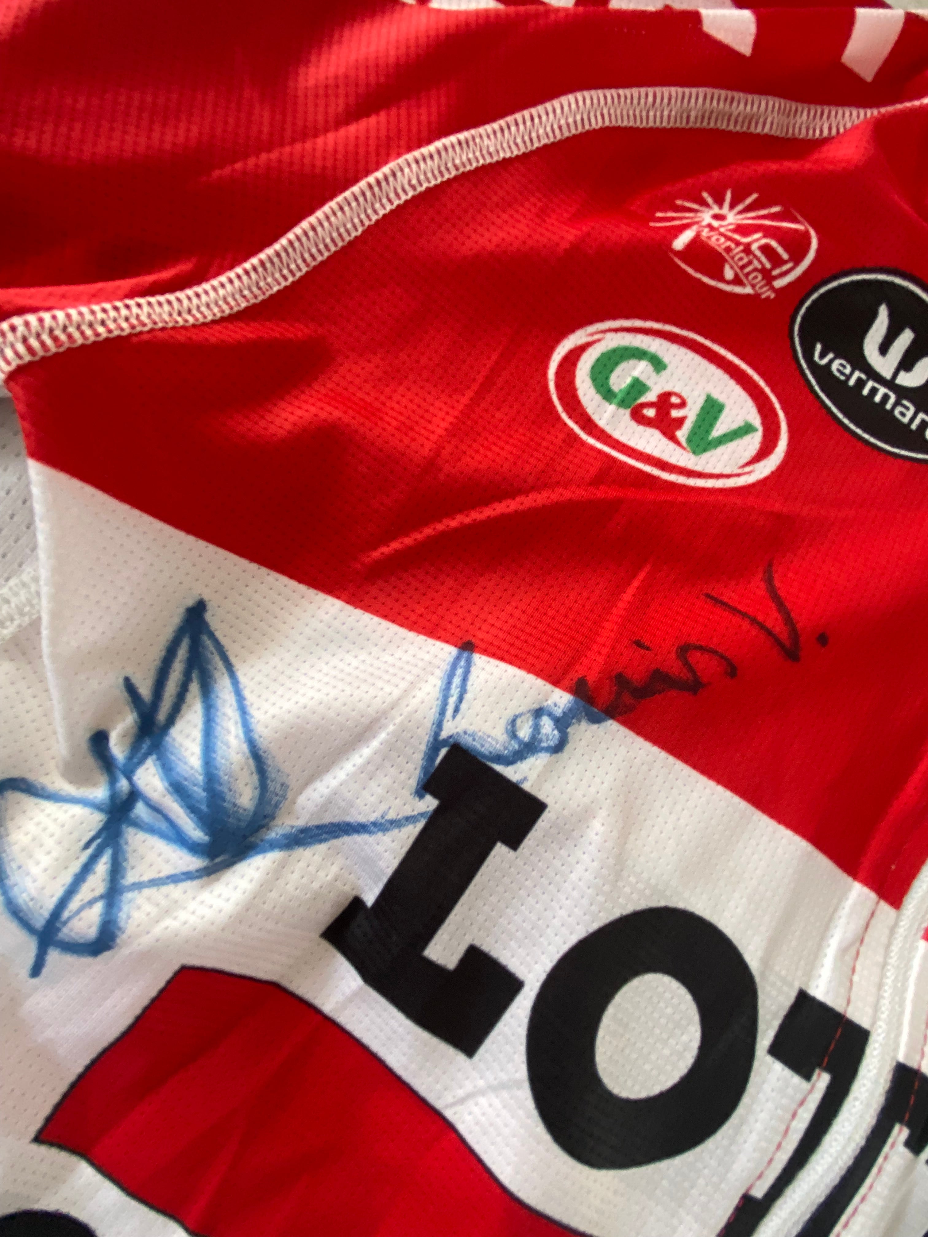 Maillot de cyclisme VERMARC de l’équipe LOTTO-SOUDAL (porté VERVAEKE) année 2015-16