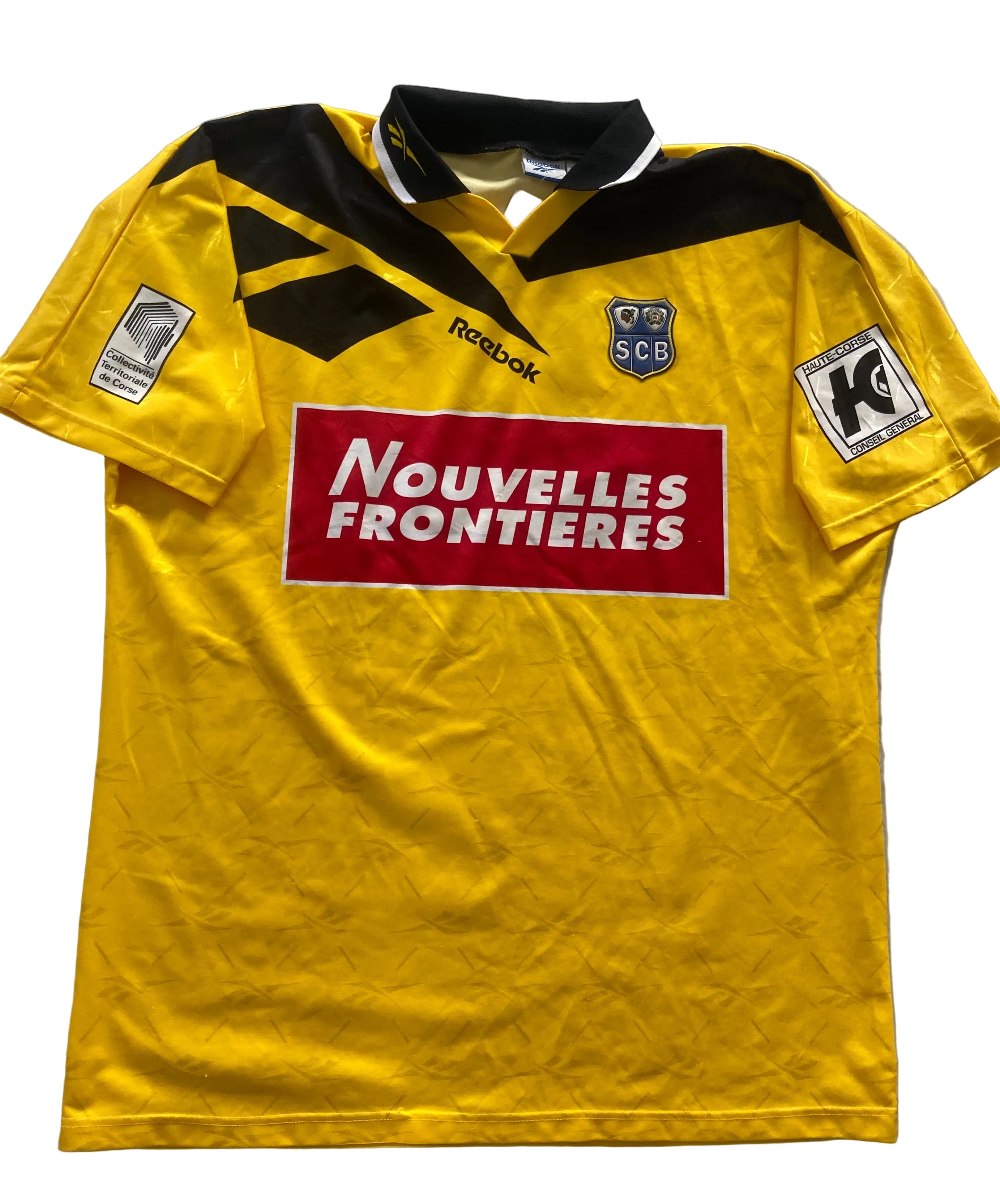 Maillot de foot REEBOK du SC BASTIA (préparé N.20 Lilian NALIS) saison 1999-2000