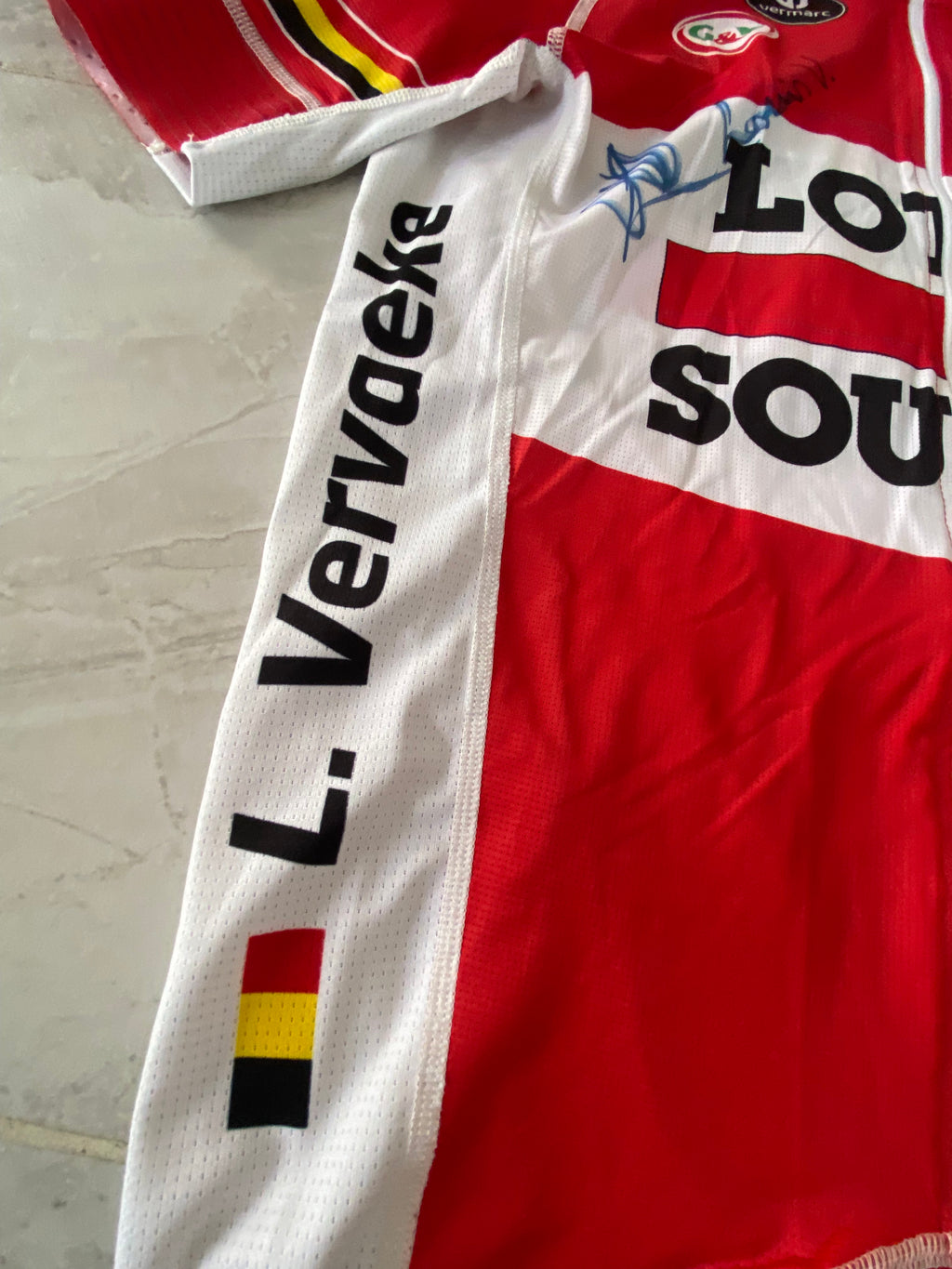 Maillot de cyclisme VERMARC de l’équipe LOTTO-SOUDAL (porté VERVAEKE) année 2015-16
