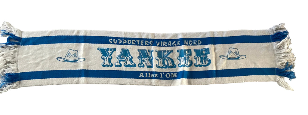 Echarpe de foot de l’OM MARSEILLE groupe Supporter YANKEE Virage Nord Scarf Supporter COLLECTOR