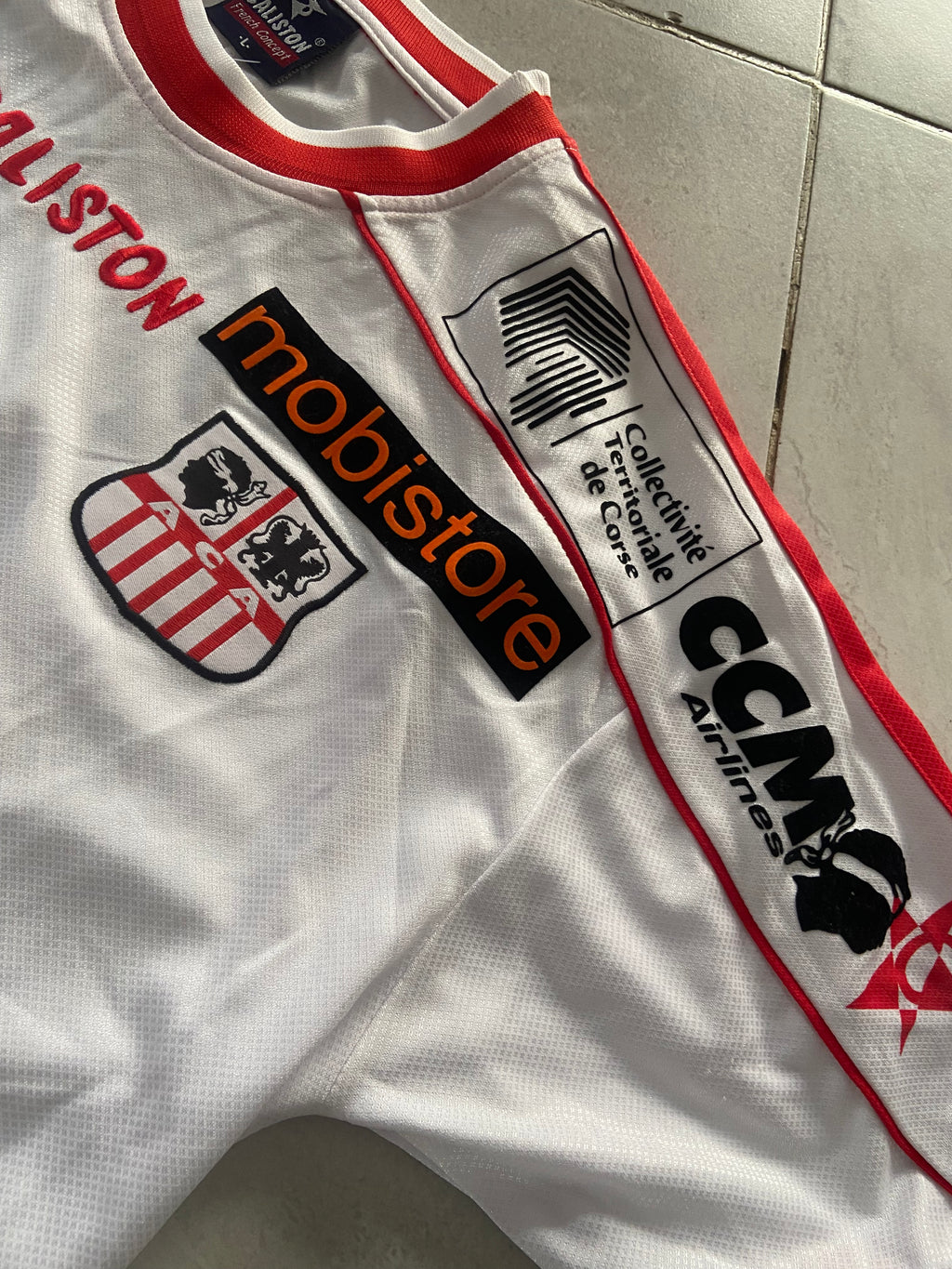 Maillot de foot BALISTON de l’AC AJACCIO (porté N.22 DIOMEDE) saison 2003-04