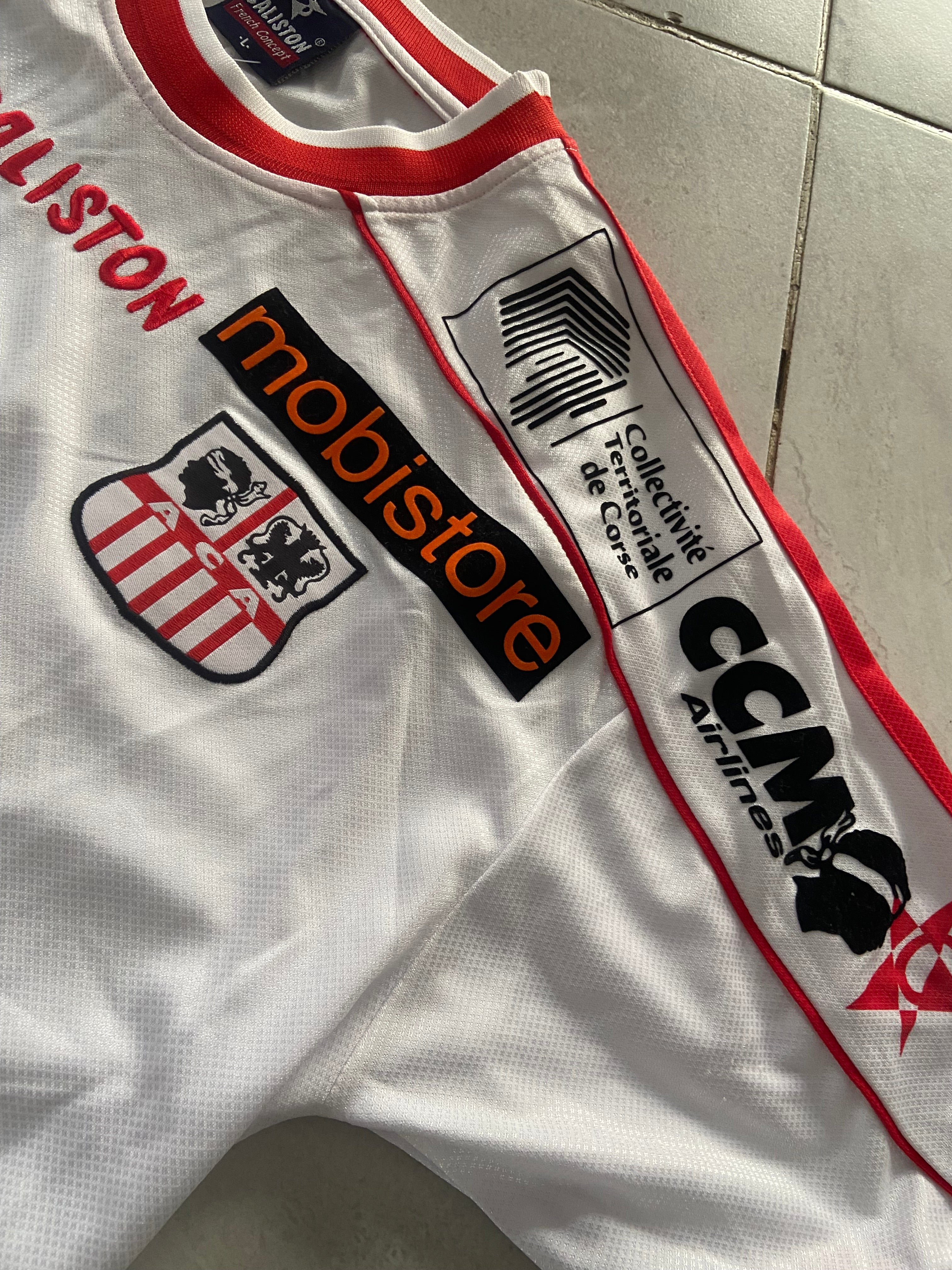 Maillot de foot BALISTON de l’AC AJACCIO (porté N.22 DIOMEDE) saison 2003-04