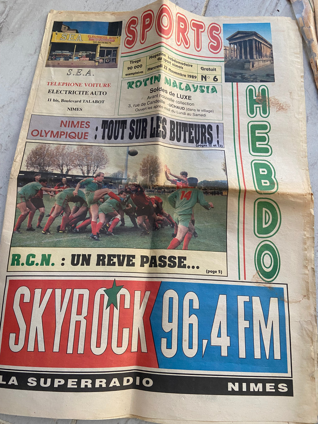 Pack Archives Historique Nîmes Olympique – Journaux "Aller Nîmes" 1951 & Photo Champion Division 2 1950 Collector