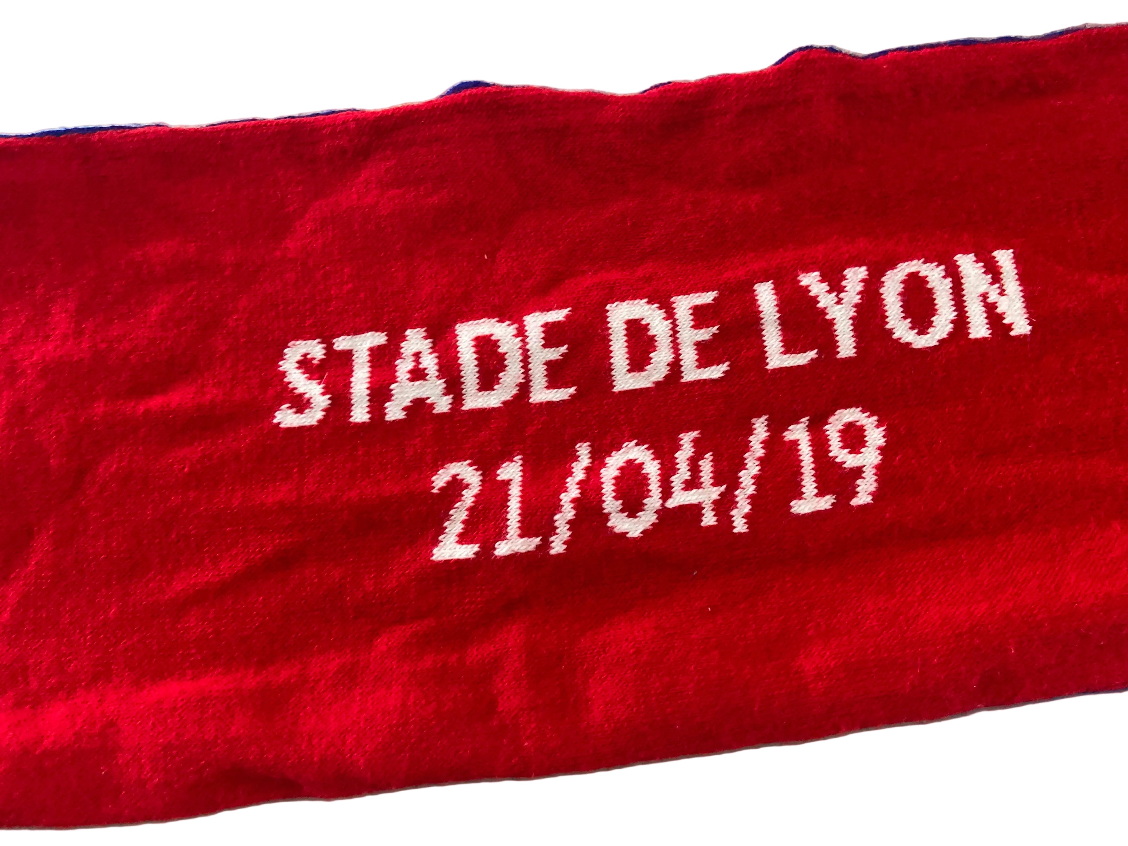 Echarpe de foot de LYON OL féminine Ligue des Champions 2019 contre CHELSEA Scarf Supporter
