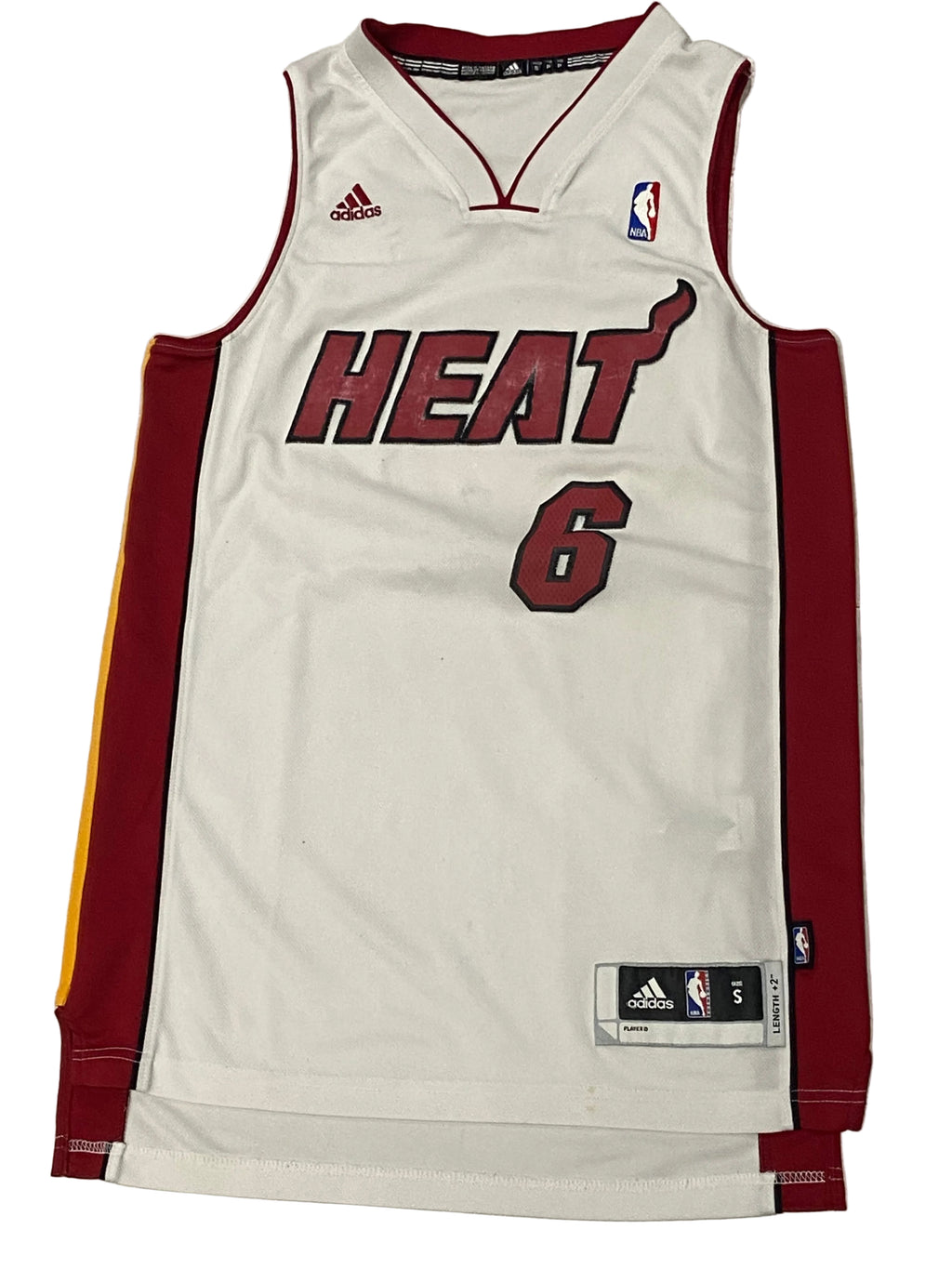 Maillot ADIDAS de BASKET-BALL de l’équipe des HEAT (N.6 JAMES) année  2010-11