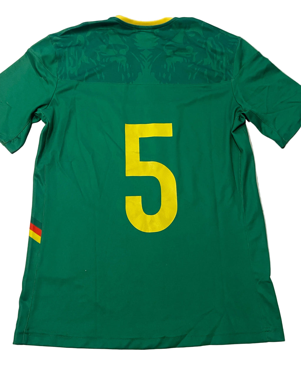 Maillot de foot du Cameroun (porté N.5 TCHATO) match qualification Coupe du Monde 2022