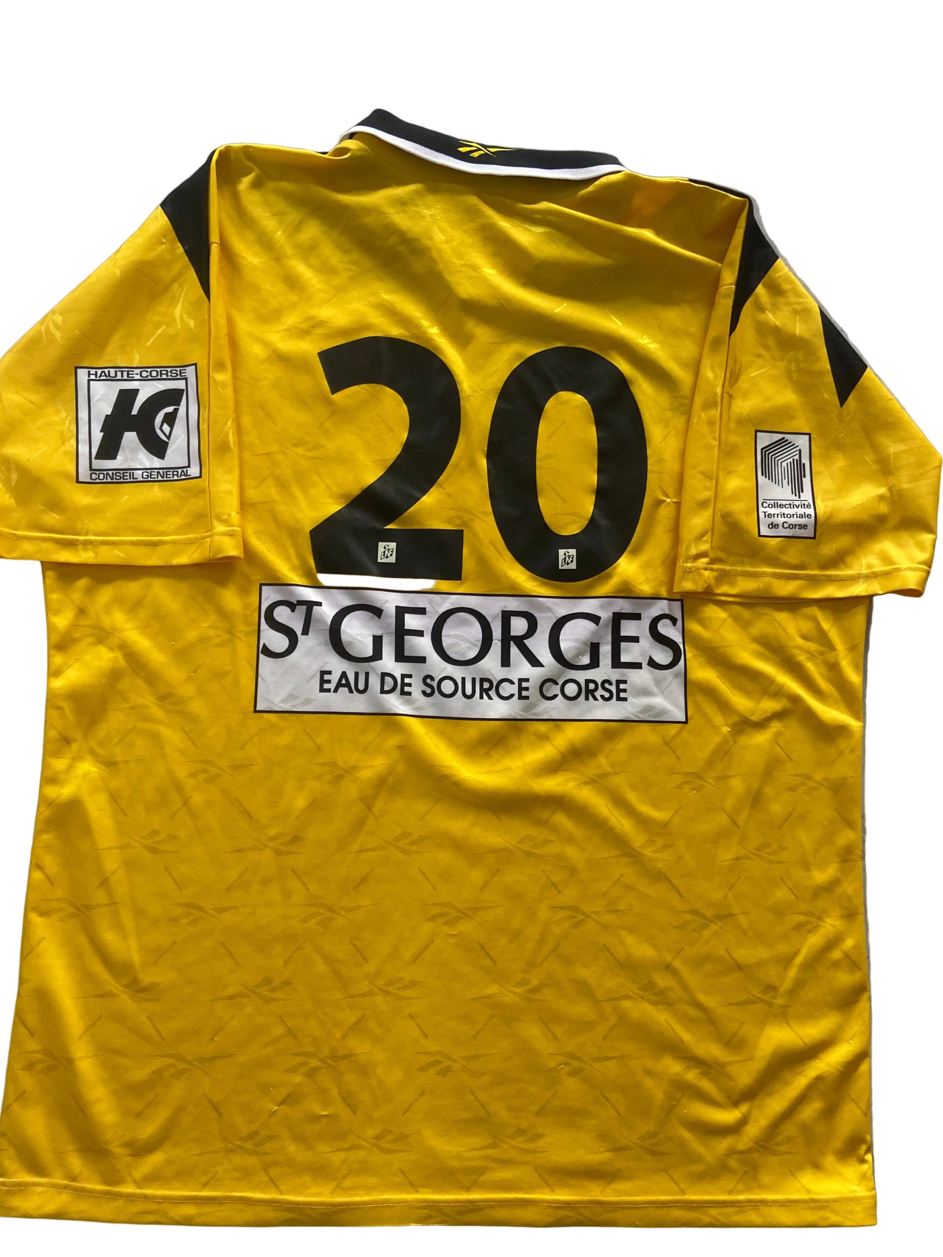 Maillot de foot REEBOK du SC BASTIA (préparé N.20 Lilian NALIS) saison 1999-2000