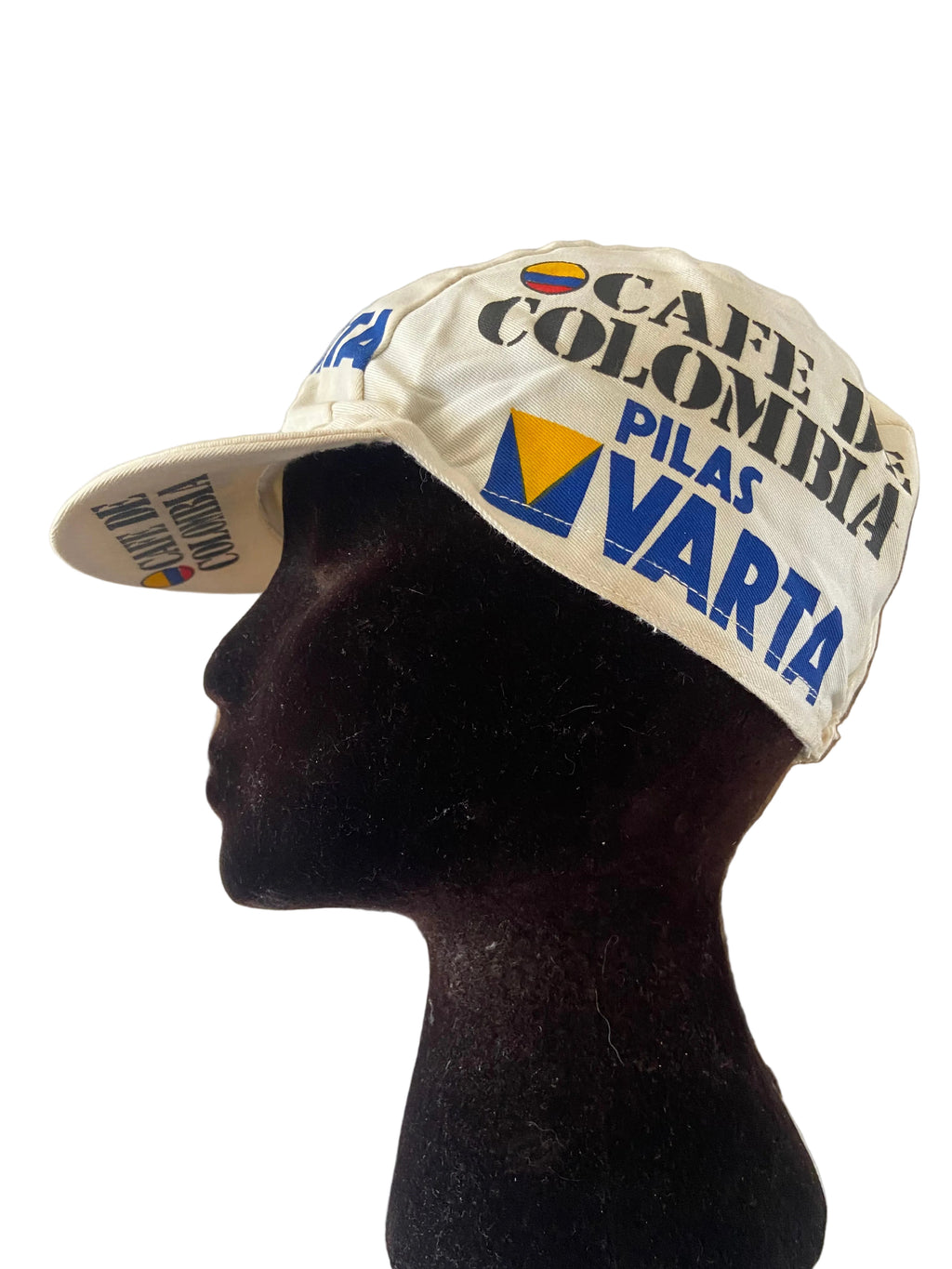 Casquette officielle de Vélo cyclisme de L’équipe Café de Colombia – Époque Luis HERRERA – Made in Colombia – Torralba – année 80 – COLLECTOR