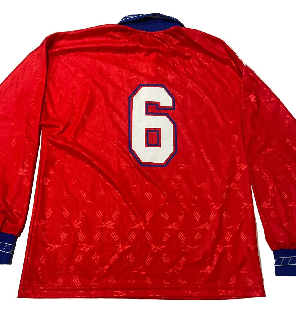 Maillot de foot Umbro du Chili (porté N.6 REYES) match qualification coupe du monde 1998