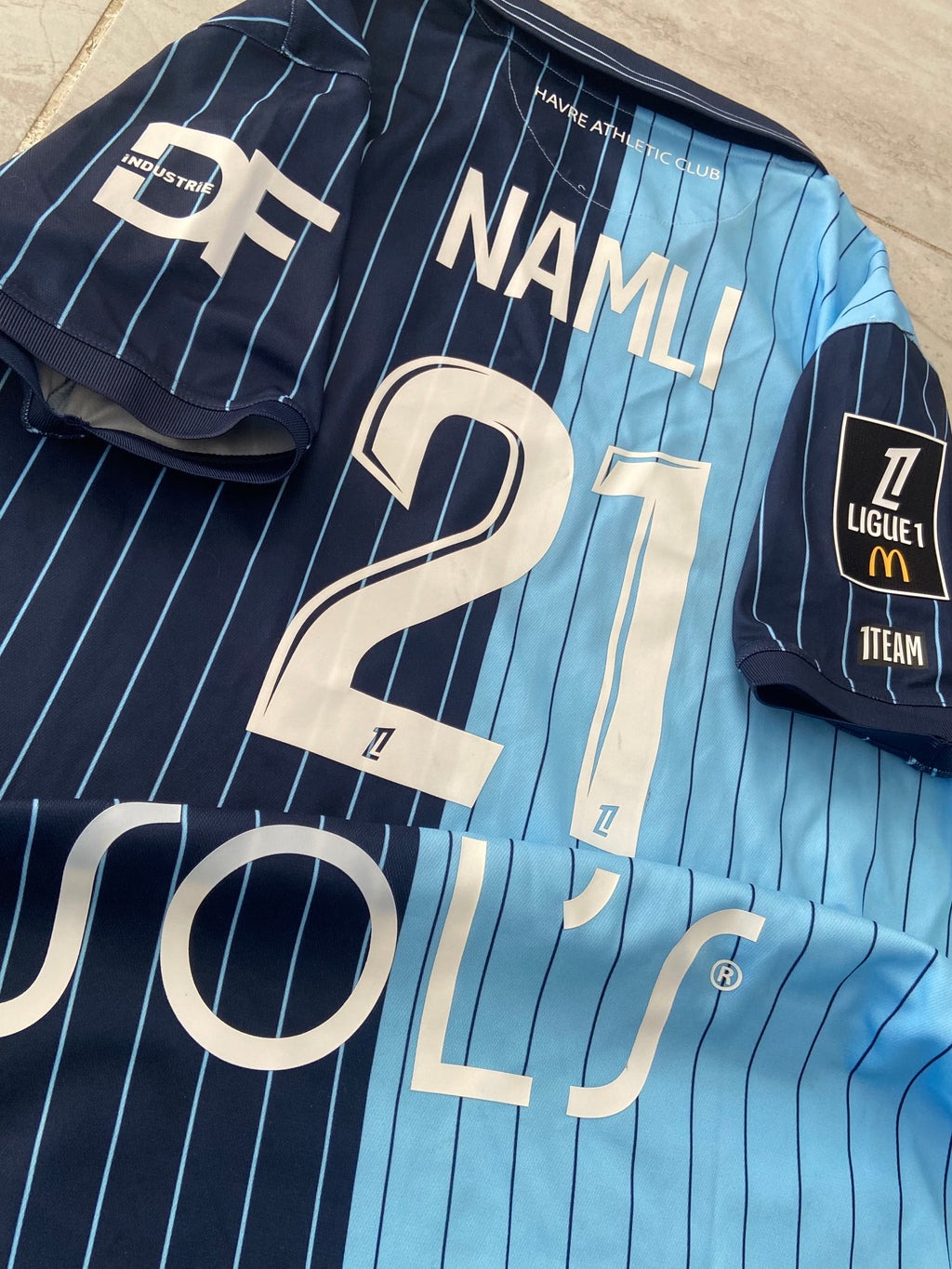 Maillot de foot UMBRO de l’équipe du HAVRE (porté N.21 NAMLI) saison 2025-26