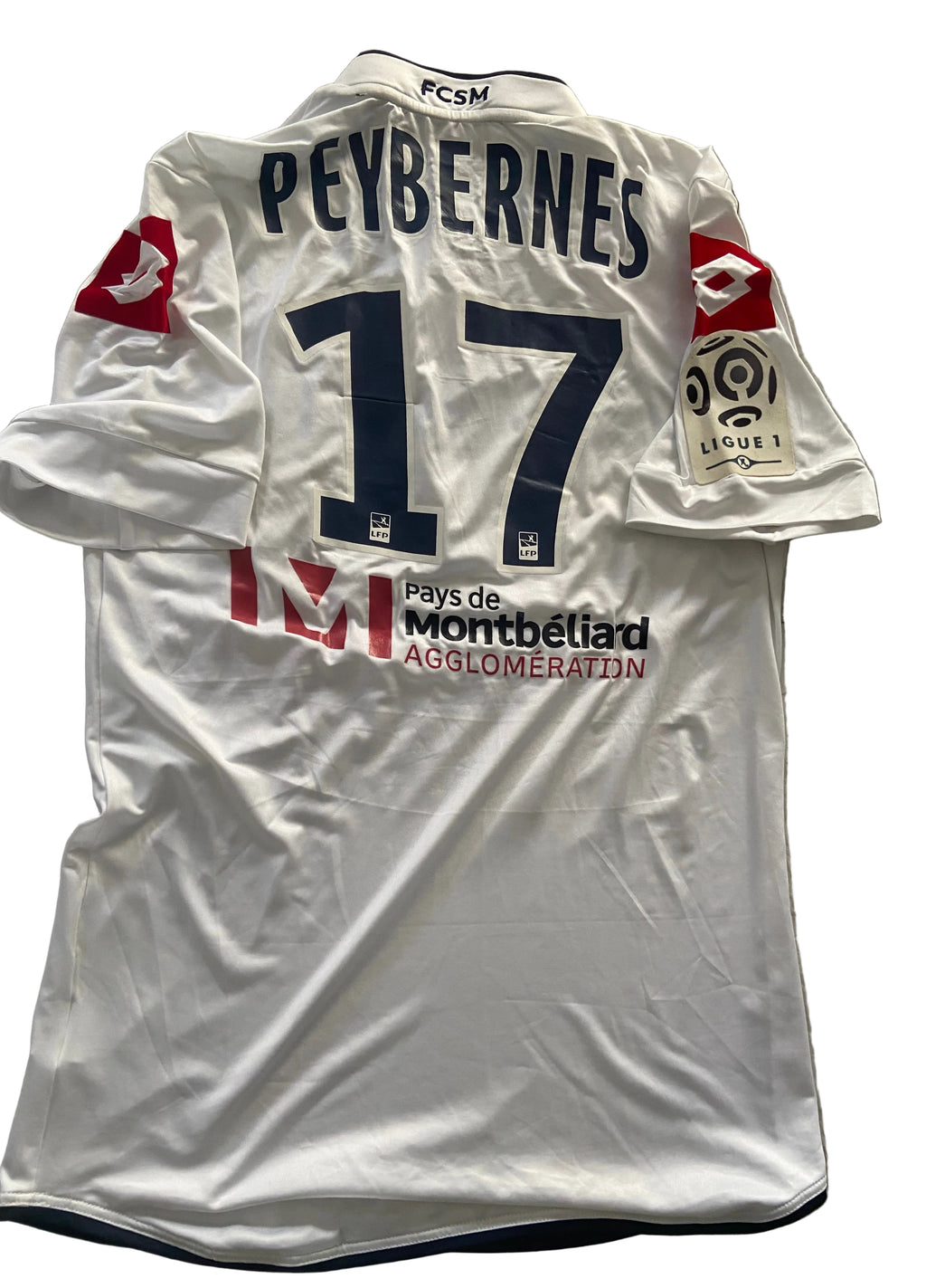 Maillot de foot LOTTO du FC SOCHAUX (porté N.17 PEYBERNES) saison 2013-14