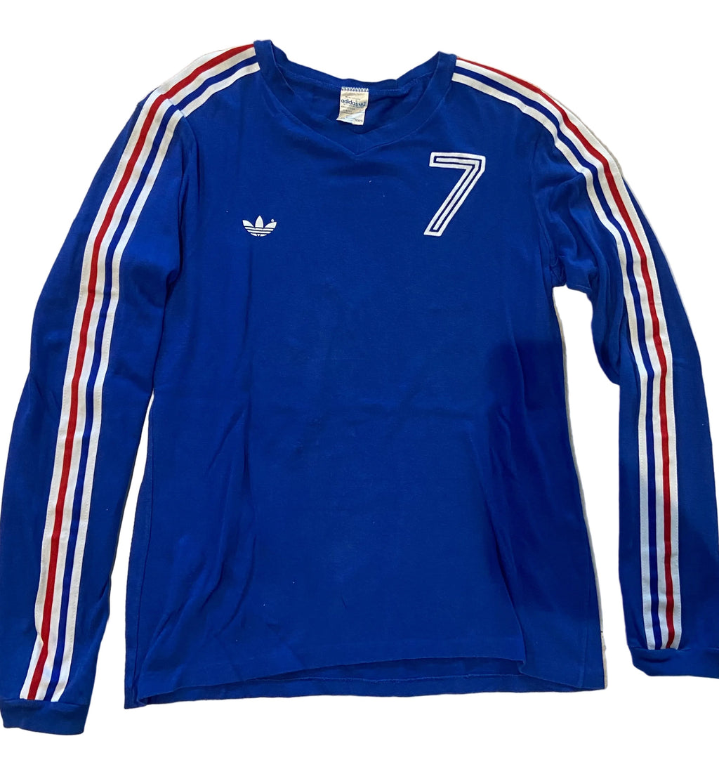Maillot de volley-ball de l’équipe de France (porté N.7 MARTEL) année 80