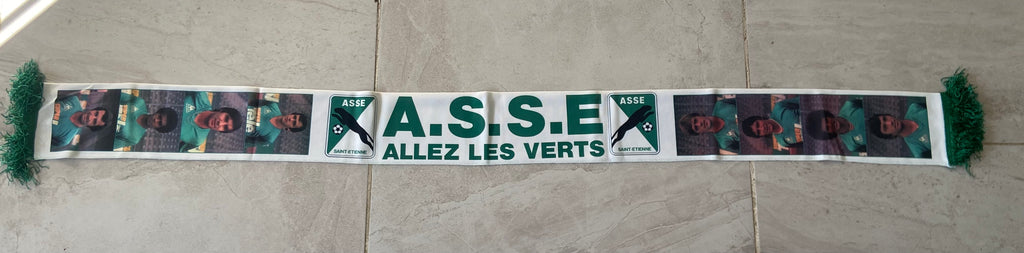 Echarpe de foot Vintage AS Saint-Étienne - ASSE - Années 80 - La Panthère Noire (Neuve Deadstock)