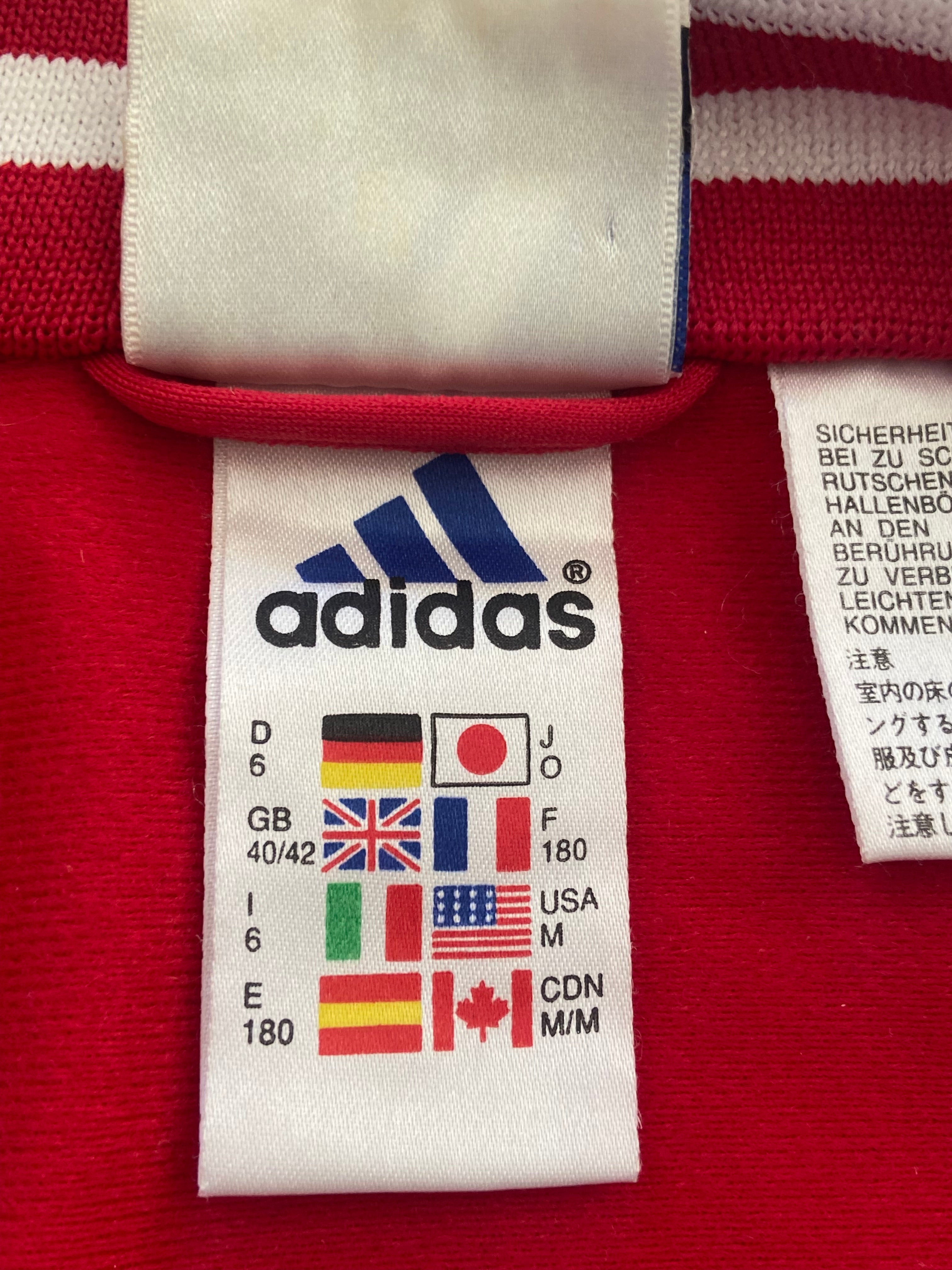 Veste de survêtement ADIDAS de l’équipe de FRANCE (porté joueur pro) saison 1999-2000