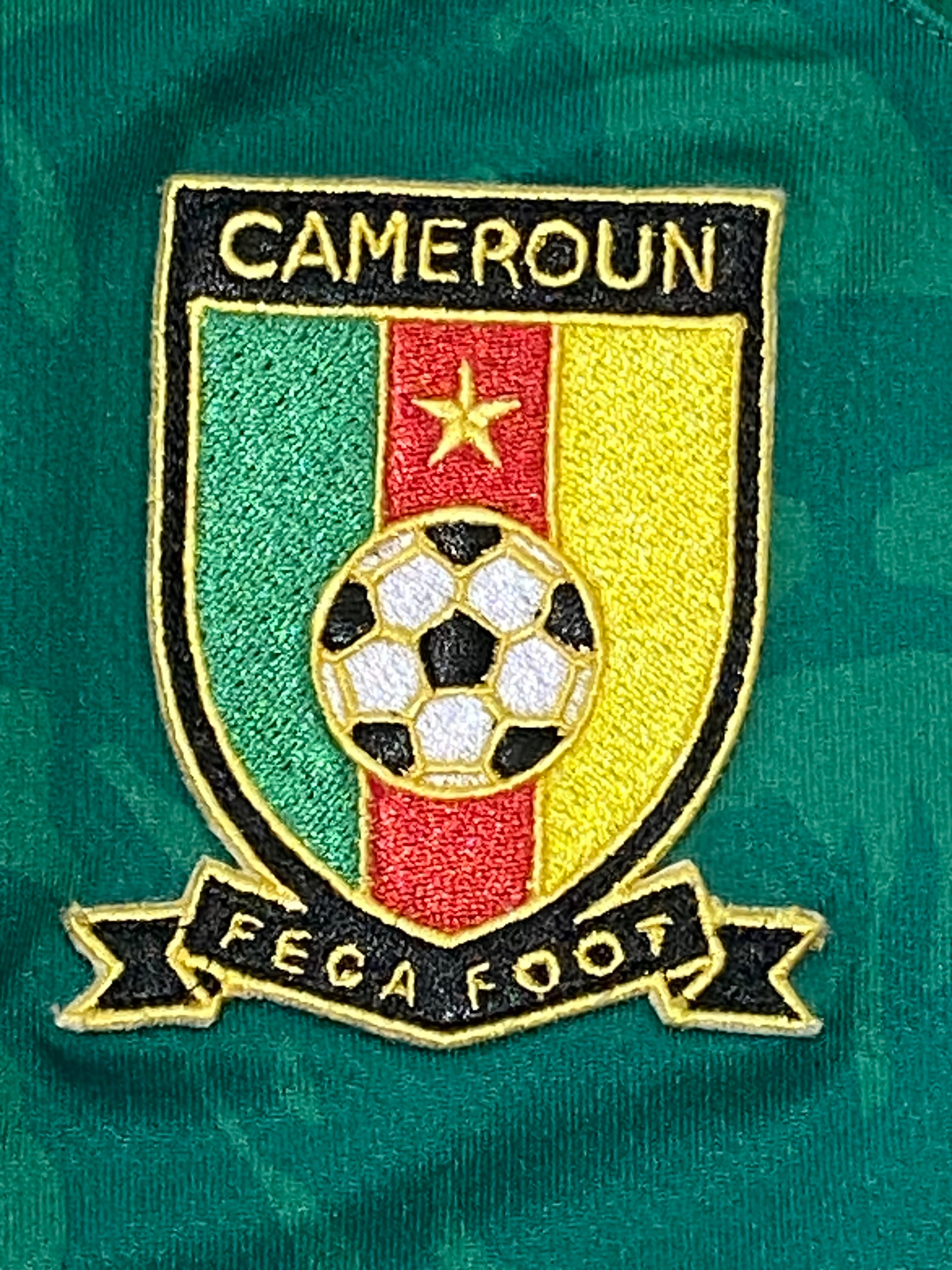 Maillot de foot du Cameroun (porté N.5 TCHATO) match qualification Coupe du Monde 2022