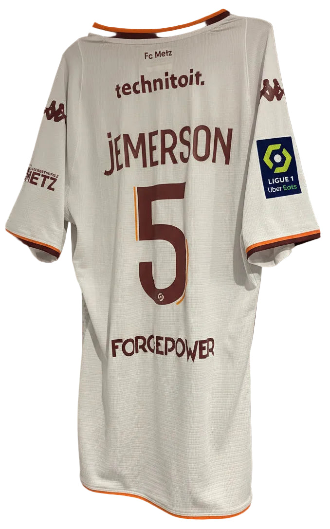 Maillot de foot du FC Metz (porté N.5 JEMERSON) saison 2021-22