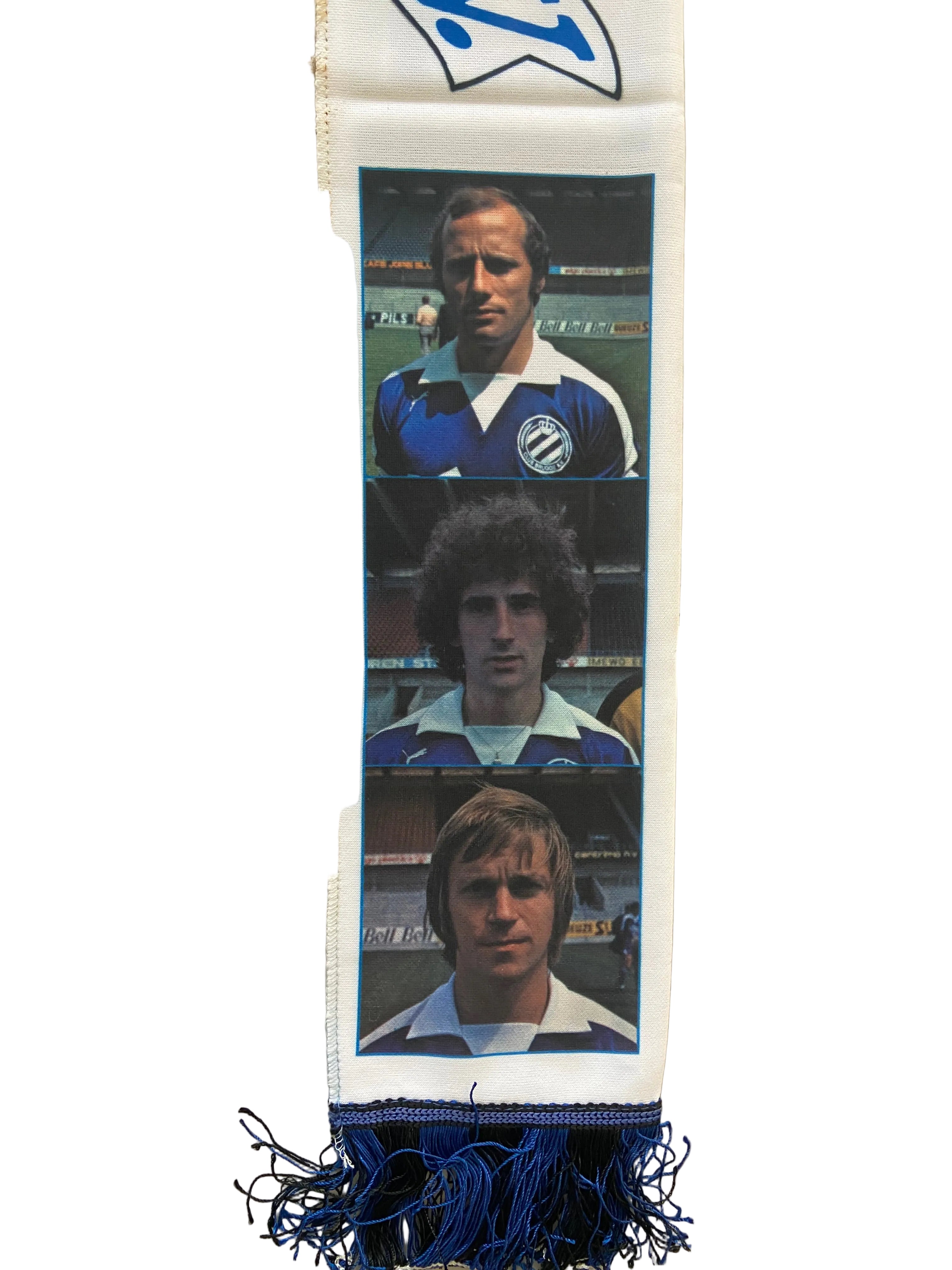 Écharpe de foot Vintage Club Brugge K.V. - Années 80 - Édition "Gallery" (neuve sous blister-Deadstock)