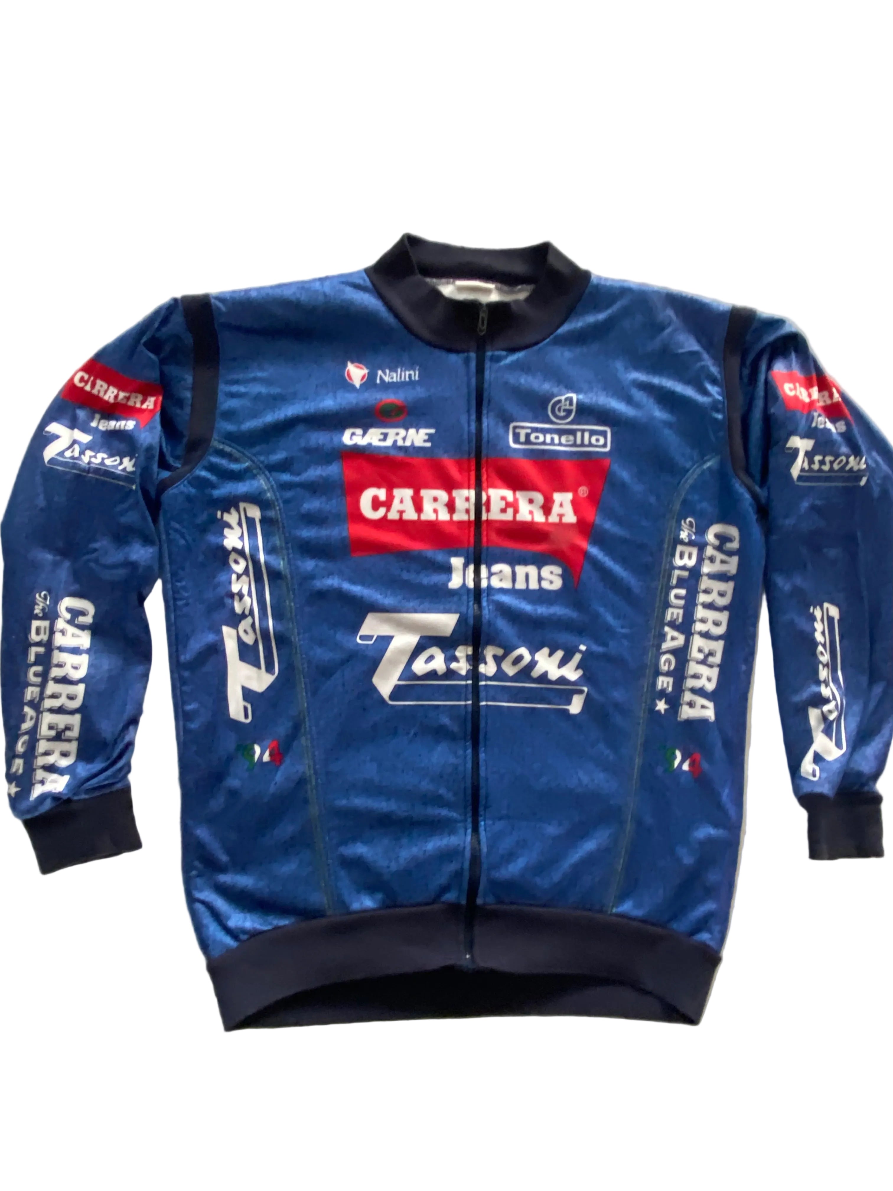 Veste de Vélo Cyclisme - NALINI équipe Carrera Jeans - Pantani Era - année 94 COLLECTOR