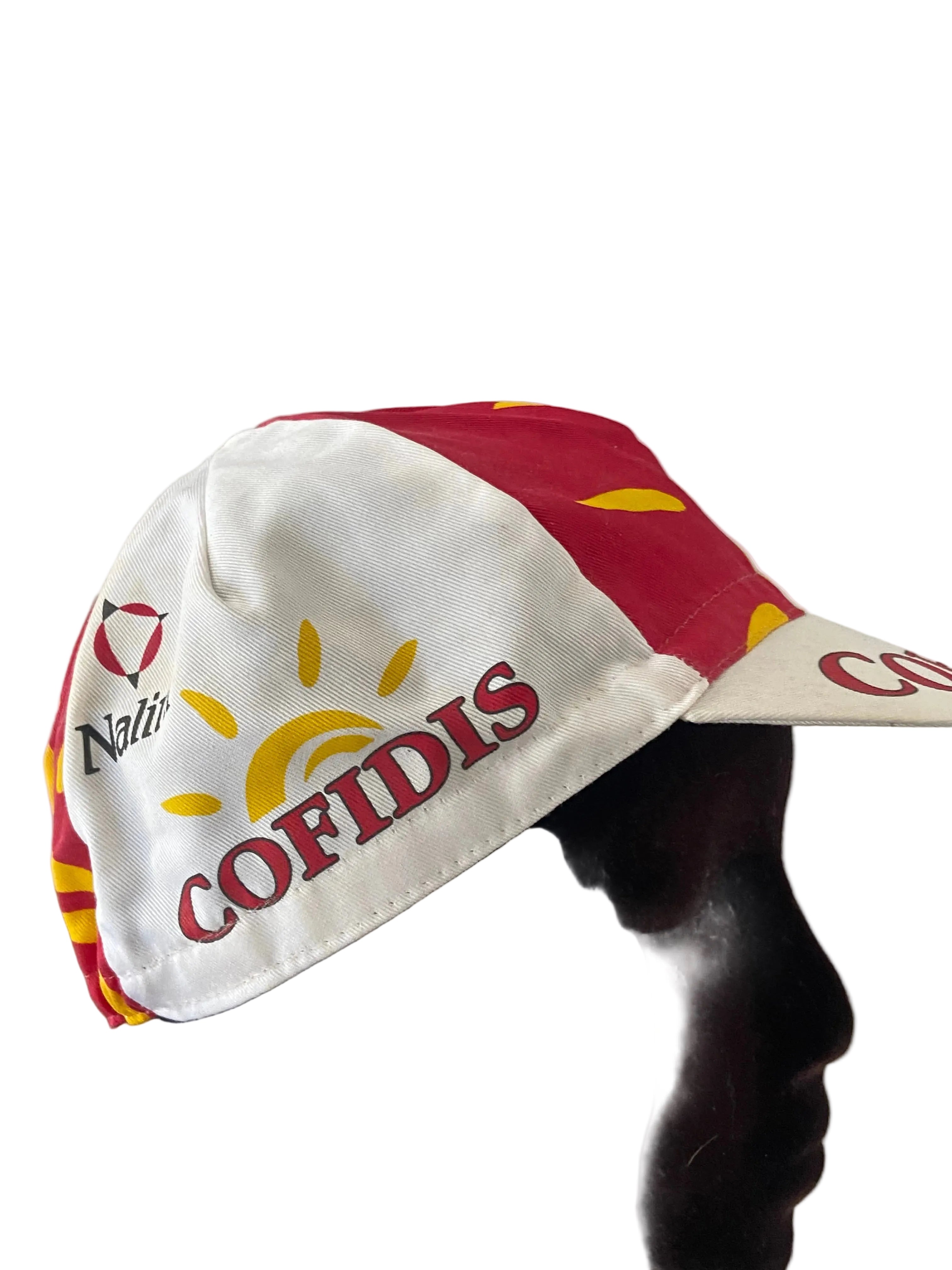 Casquette Officielle de vélo cyclisme -coureur pro équipe COFIDIS – Marque Nalini – année 1990-2000 COLLECTOR