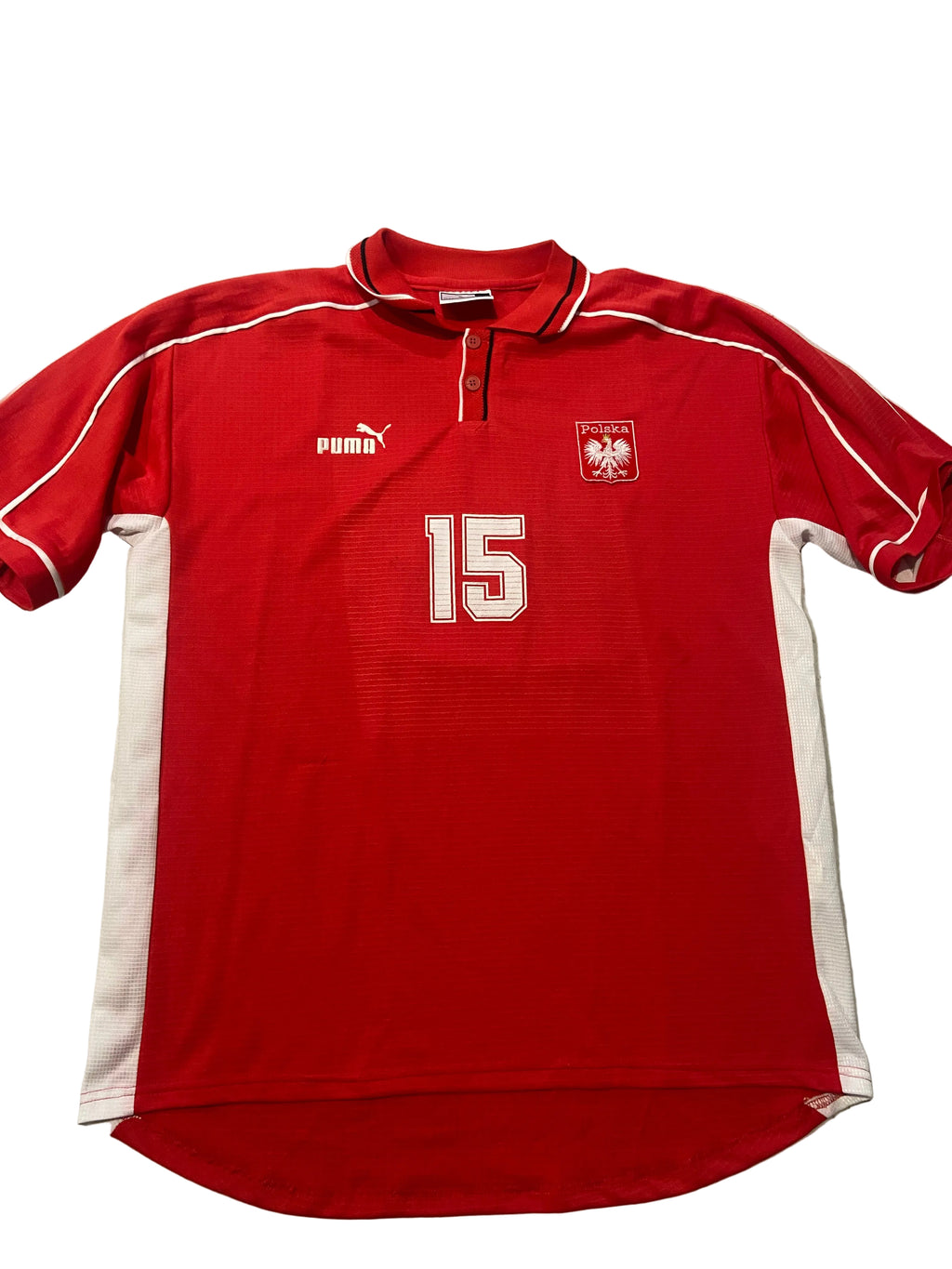 Maillot de foot de la Pologne (porté N.15 HAJTO) qualification euro 2000