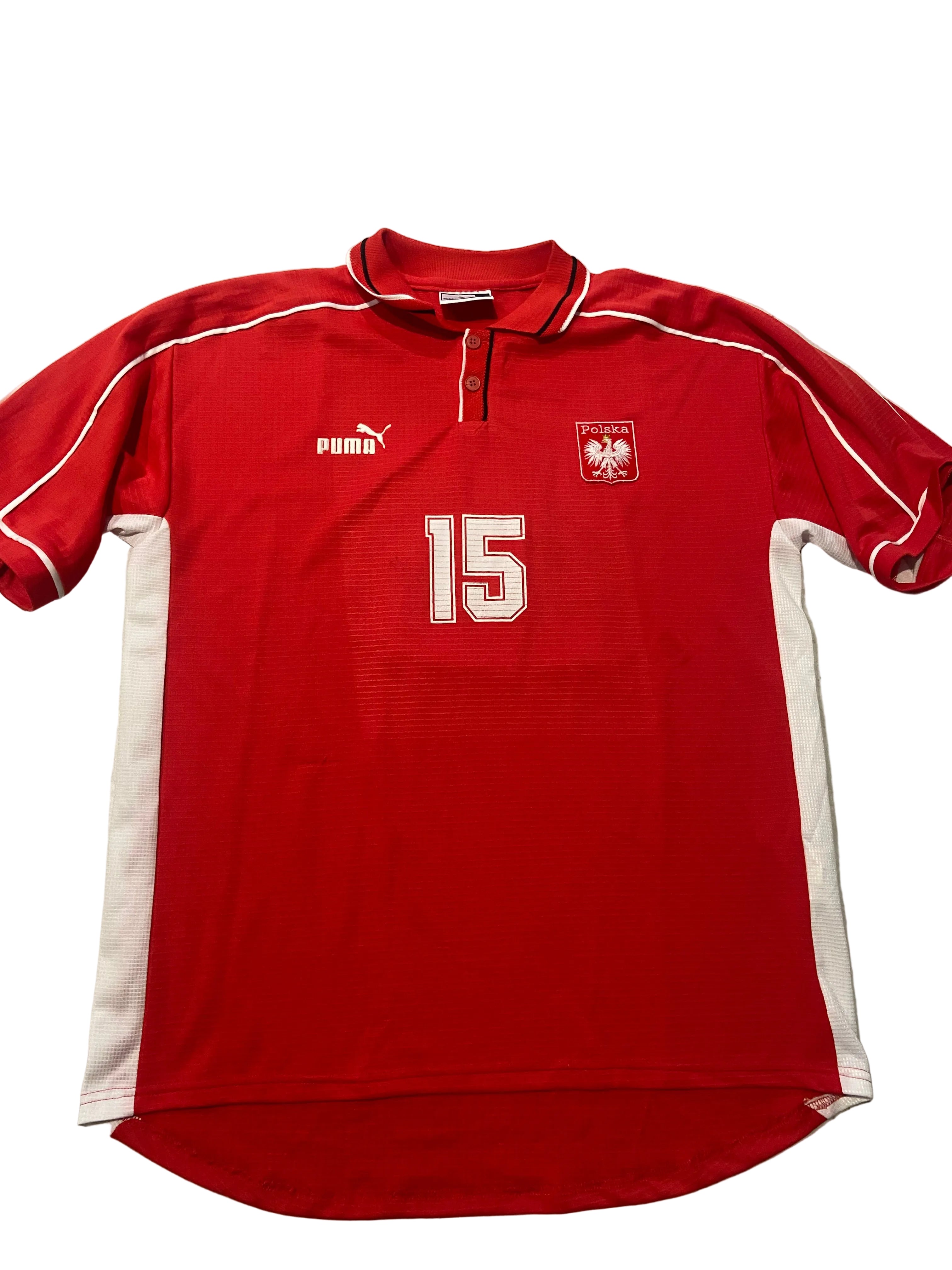 Maillot de foot de la Pologne (porté N.15 HAJTO) qualification euro 2000