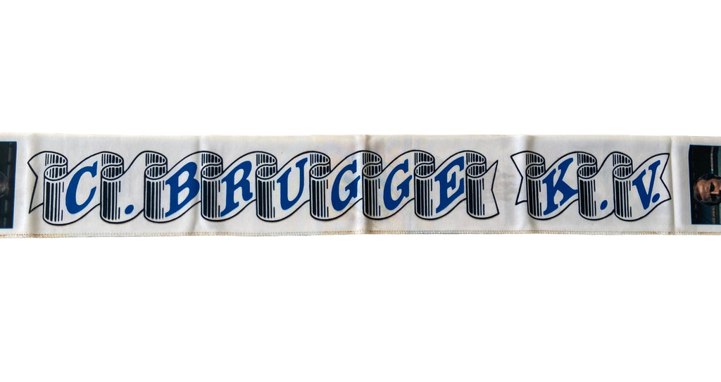 Écharpe de foot Vintage Club Brugge K.V. - Années 80 - Édition "Gallery" (neuve sous blister-Deadstock)