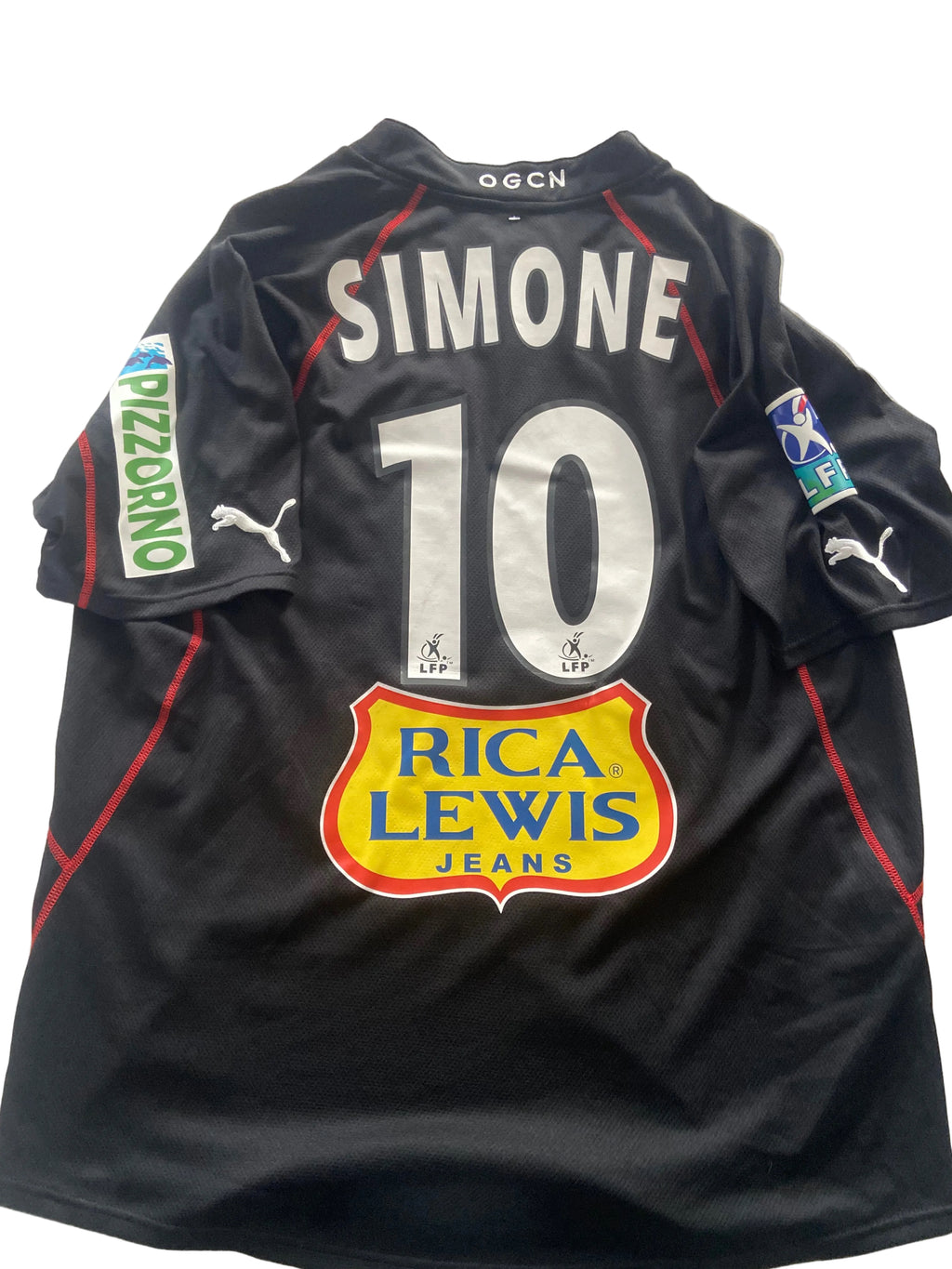 Maillot de foot PUMA de l’OGC NICE (porté N.10 SIMONE) saison 2003-04