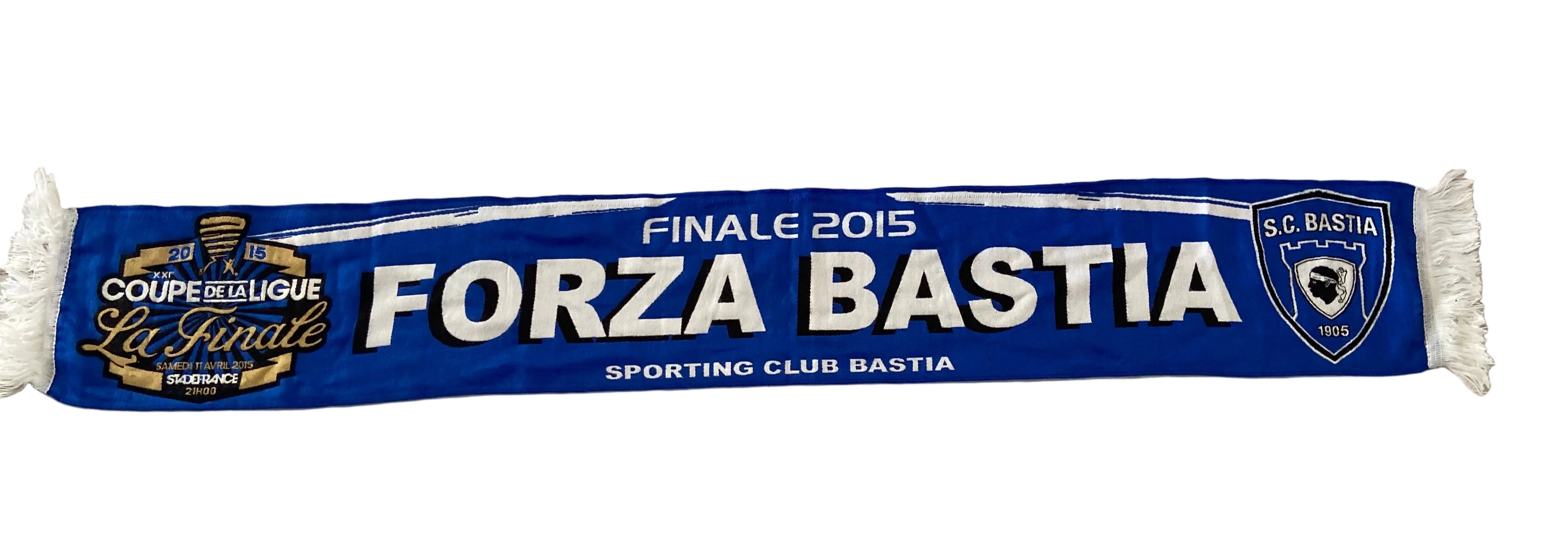 Echarpe de foot du SC BASTIA finale Coupe de la Ligue 2015 Scarf Supporter