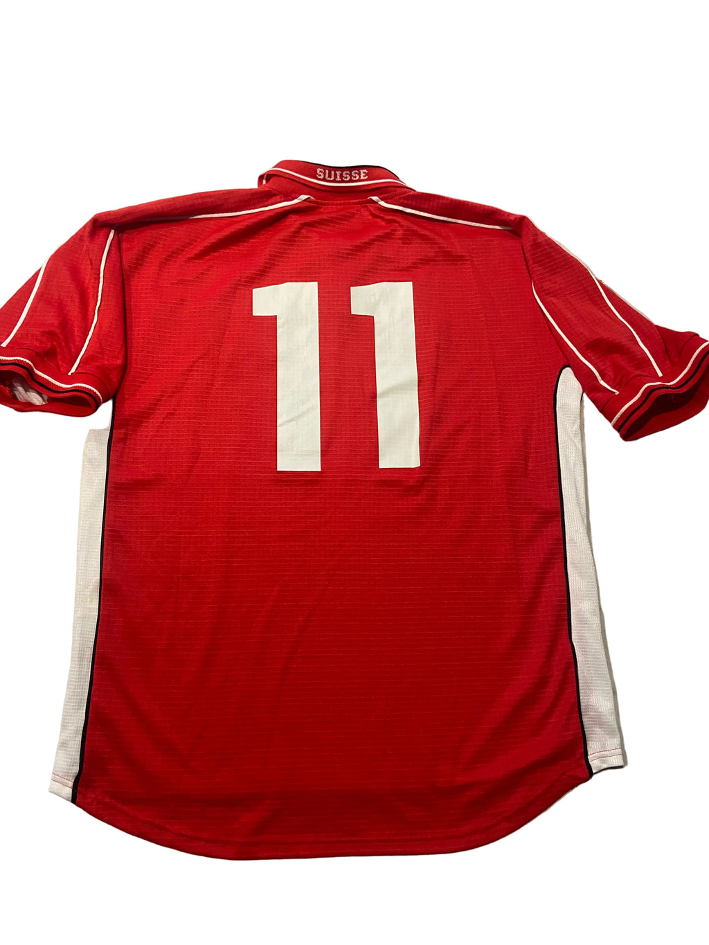 Maillot de foot de la Suisse (porté N.11 CHAPUISAT) match qualification EURO 2000