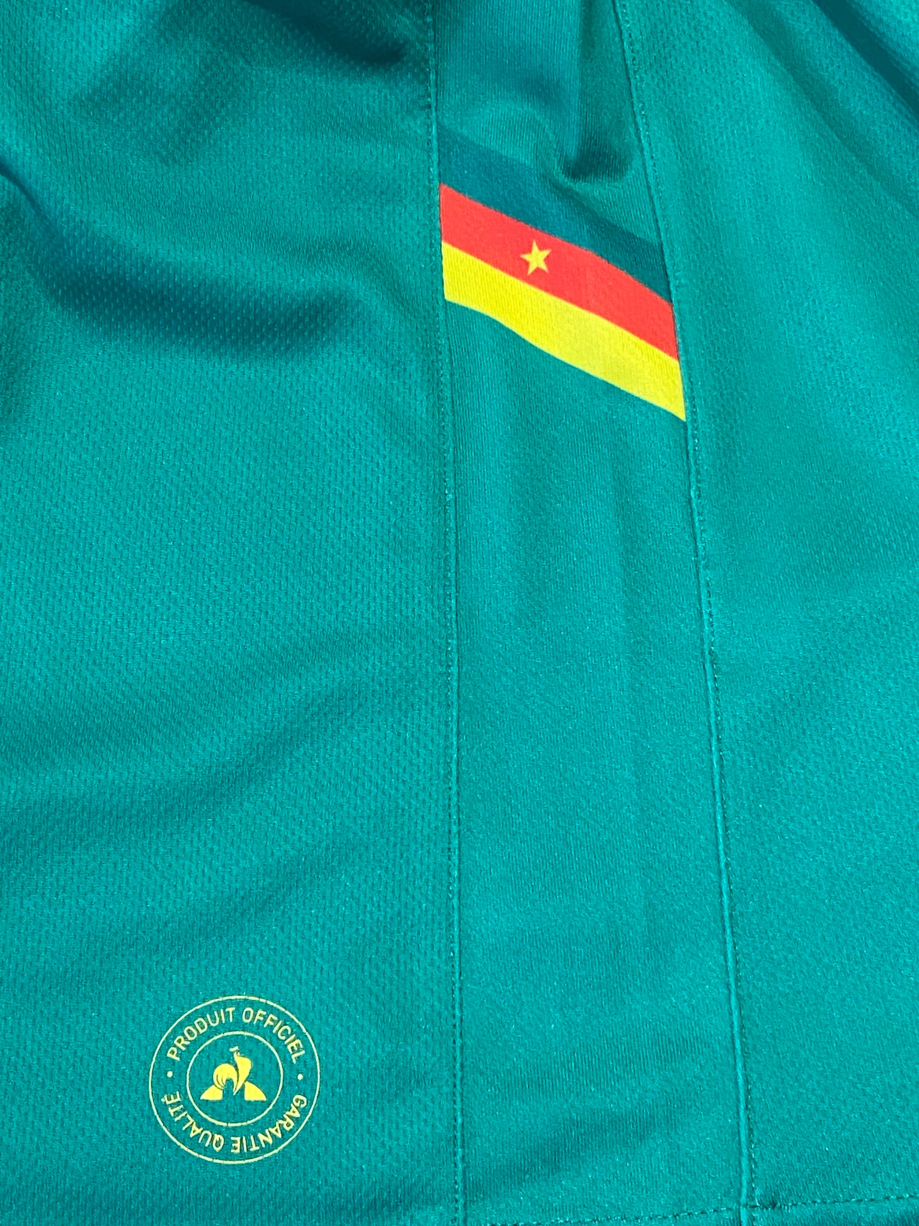 Maillot de foot du Cameroun (porté N.5 TCHATO) match qualification Coupe du Monde 2022