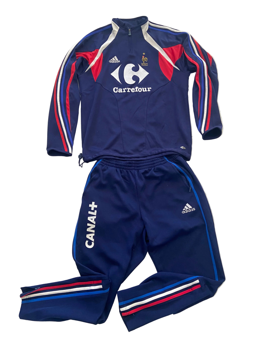 Survêtement échauffement complet ADIDAS de l’équipe de FRANCE année 2003-04