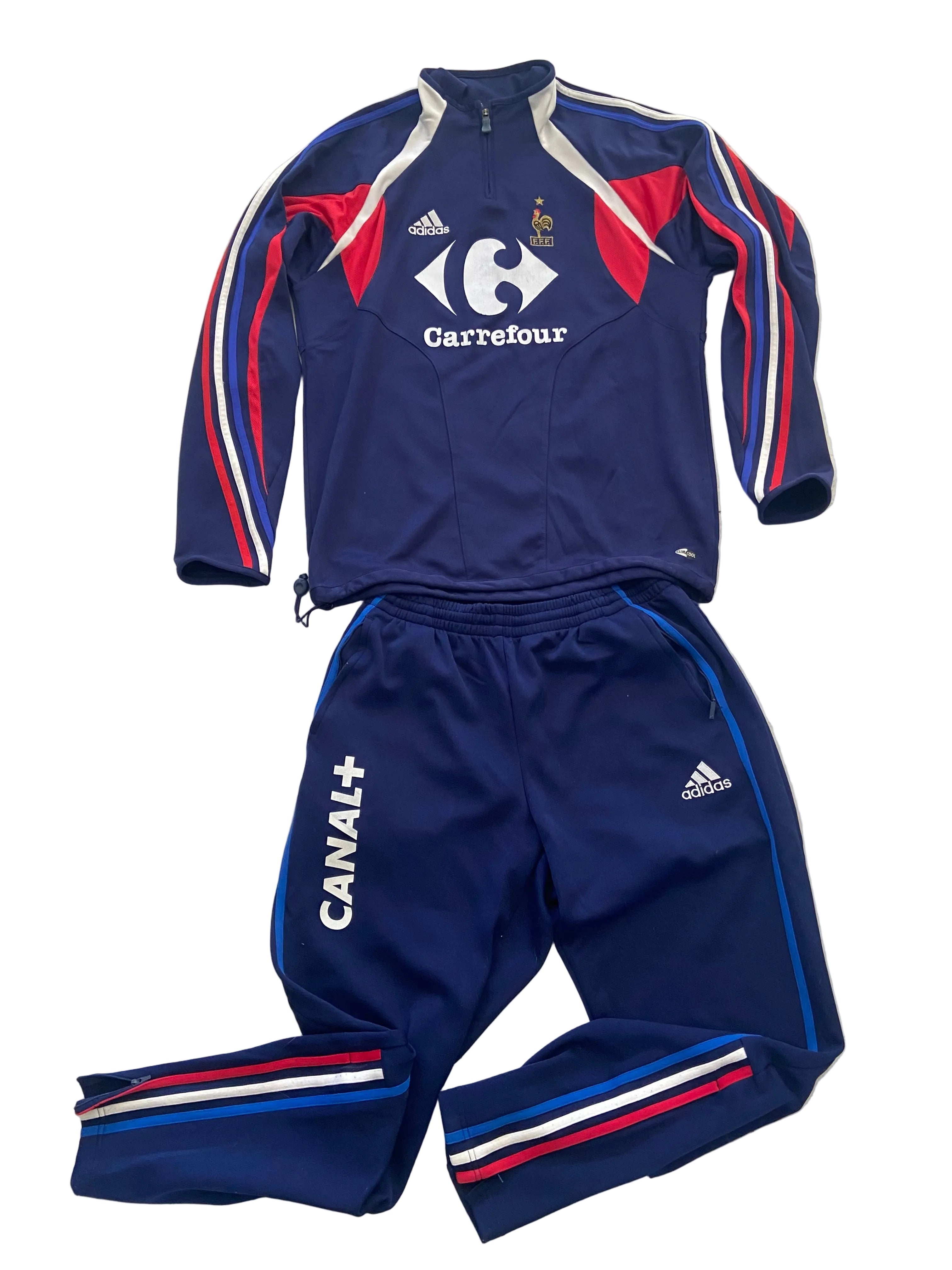 Survêtement échauffement complet ADIDAS de l’équipe de FRANCE année 2003-04