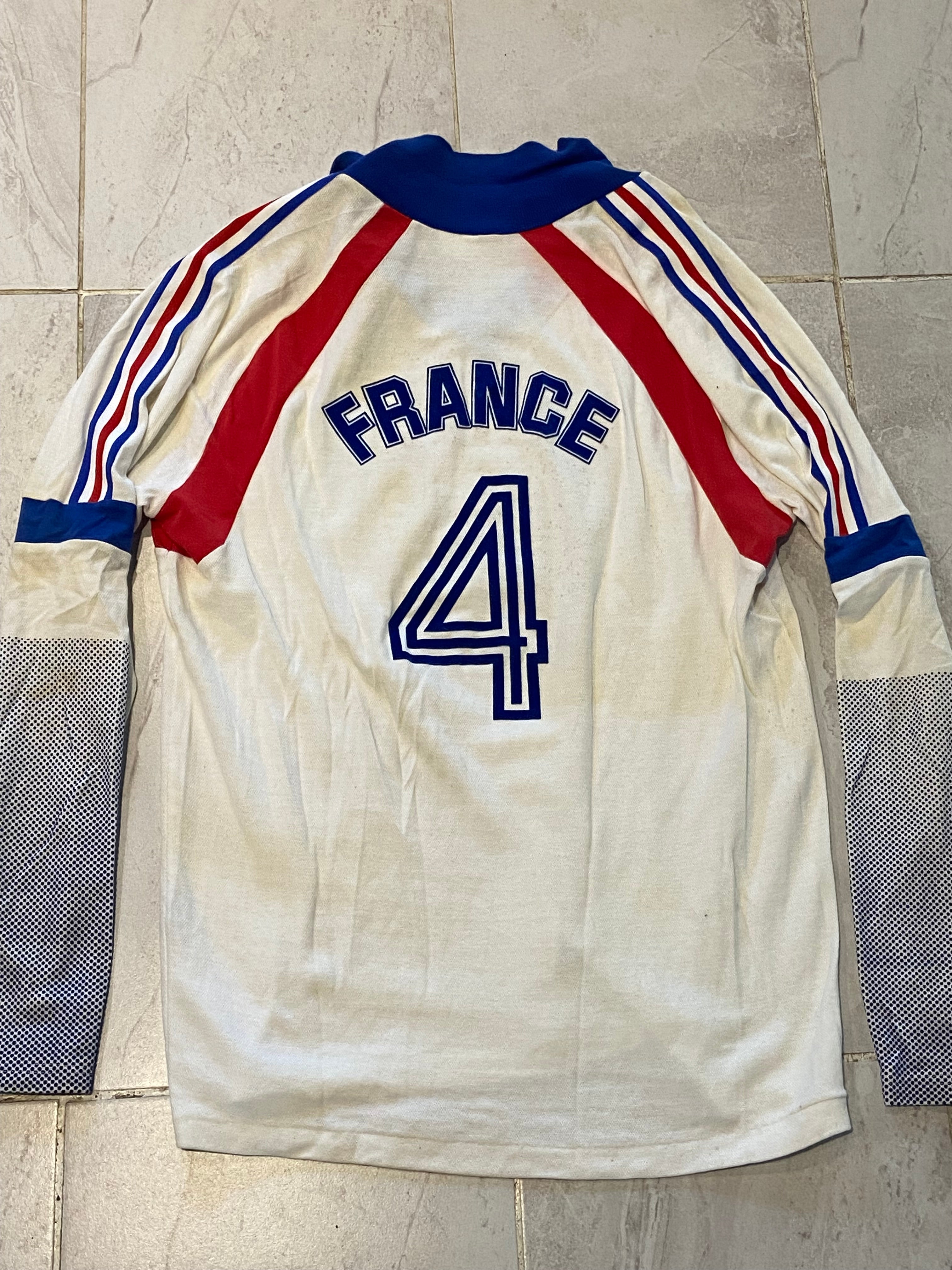 Maillot de Volley-Ball de L’équipe de FRANCE (porté N.4 BLAIN) saison 1986-88