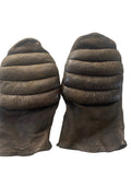 Boxhandschuh-Paar „Heritage“ – gealtertes braunes Leder – Multi-Wulst-Design – SAMMLERSTÜCK