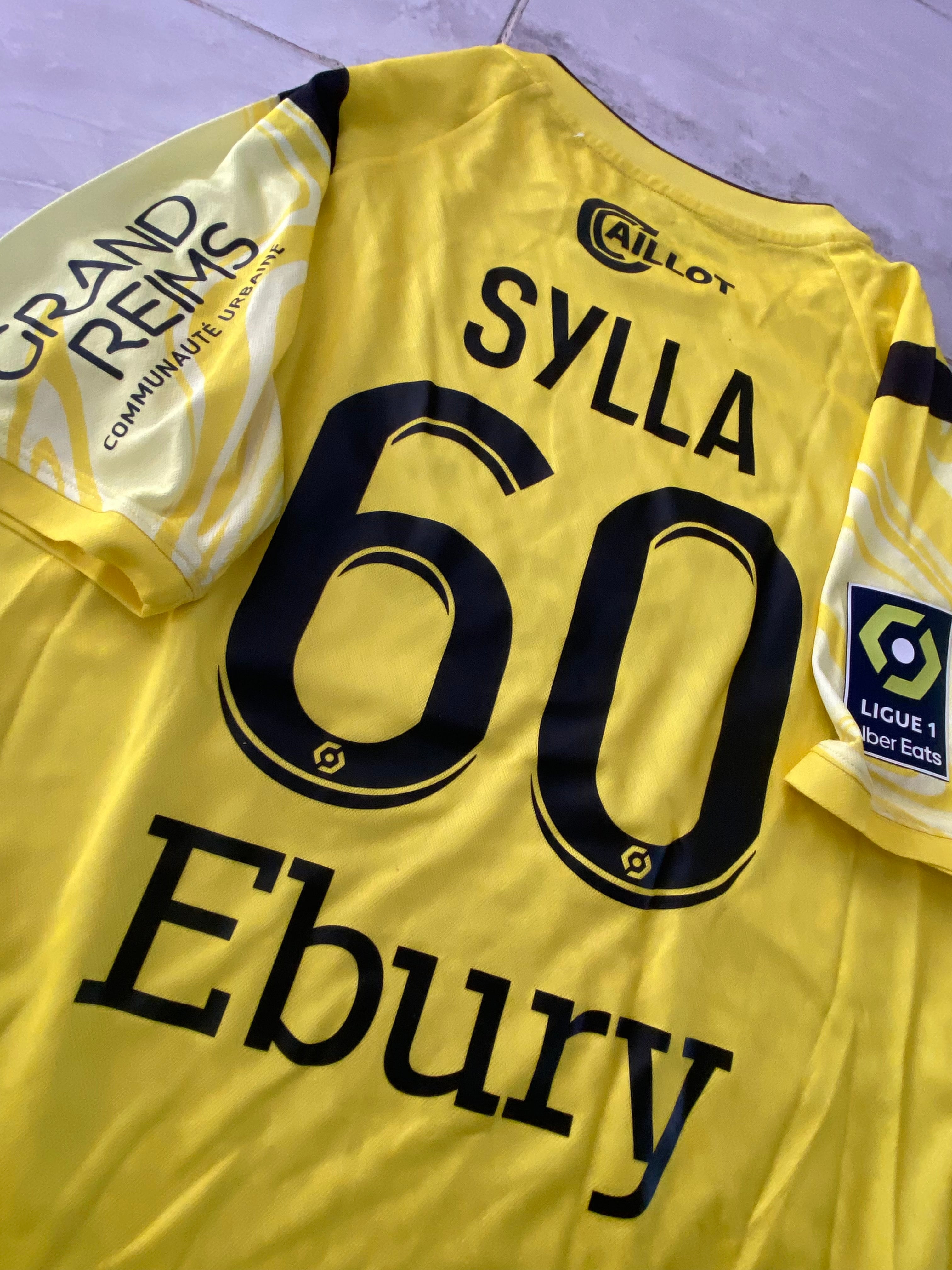 Maillot de foot UMBRO du STADE de REIMS (porté N.60 SYLLA) saison 2023-24