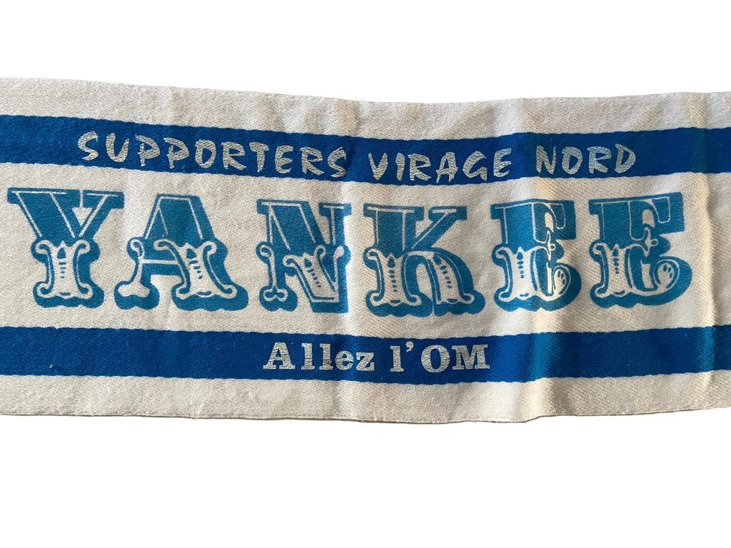 Echarpe de foot de l’OM MARSEILLE groupe Supporter YANKEE Virage Nord Scarf Supporter COLLECTOR