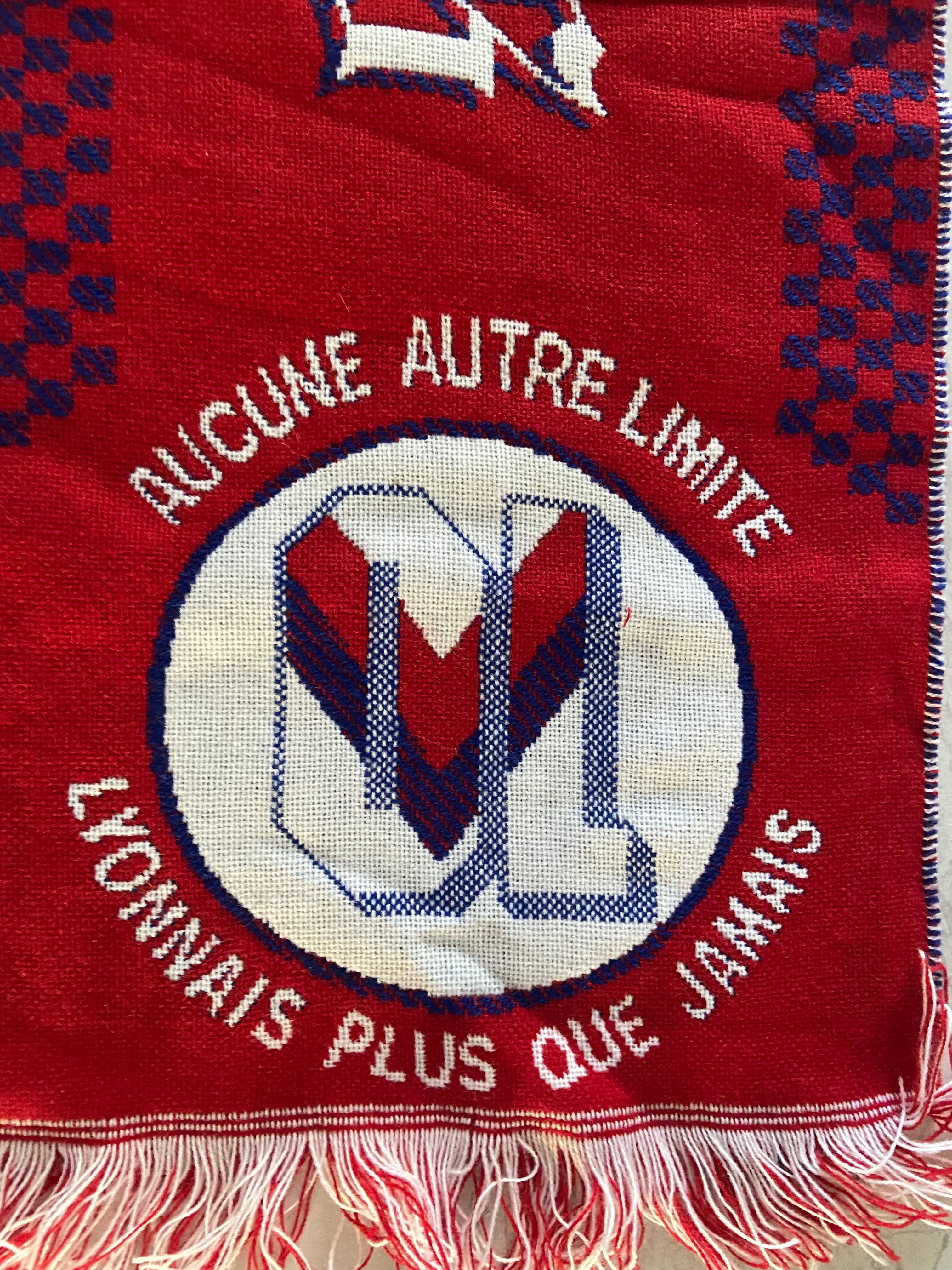 Echarpe de foot de l’OL LYON groupe BAD GONES Scarf Supporter COLLECTOR