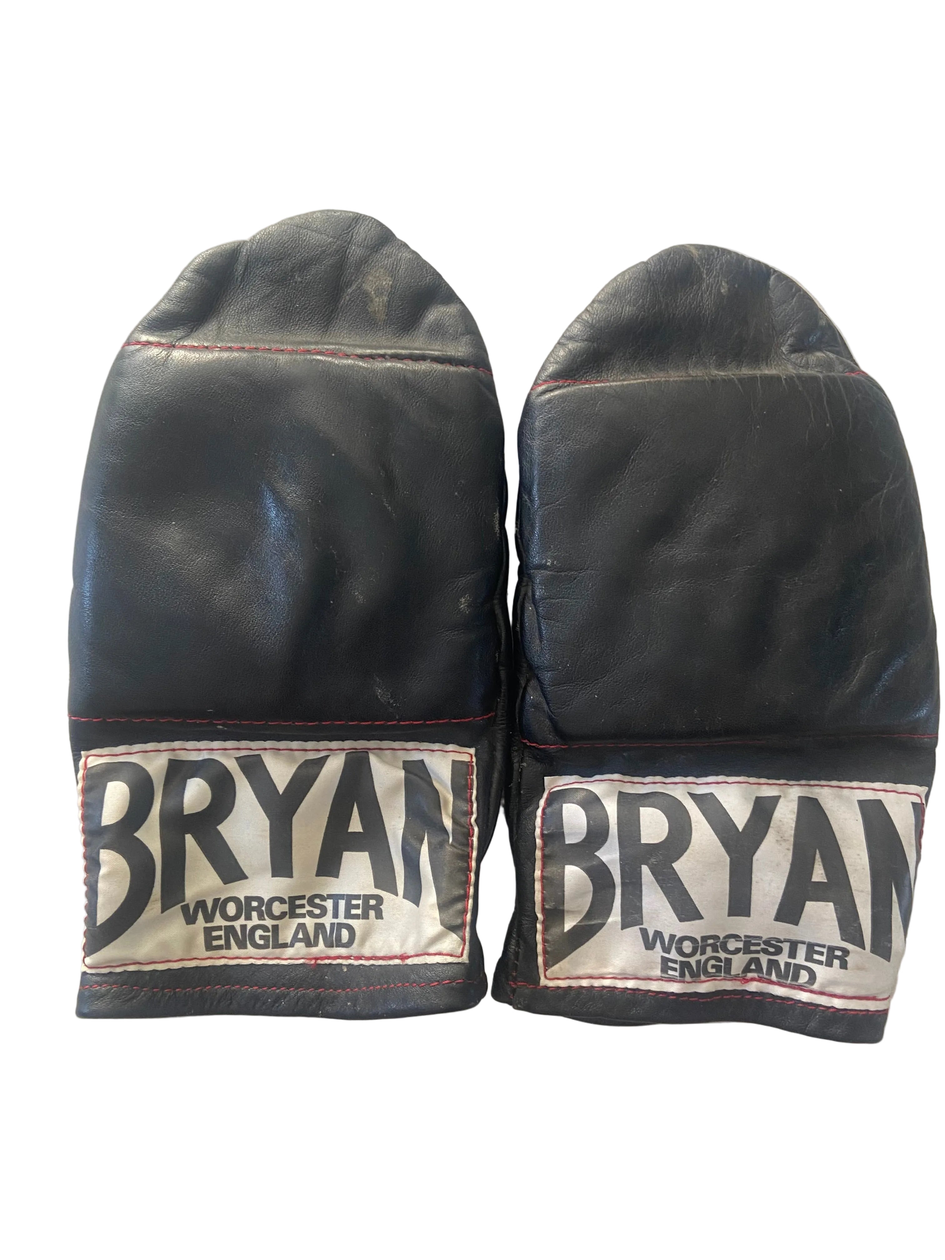 Paire de Mitaines de Sac BRYAN - Cuir Noir - Worcester England - COLLECTOR