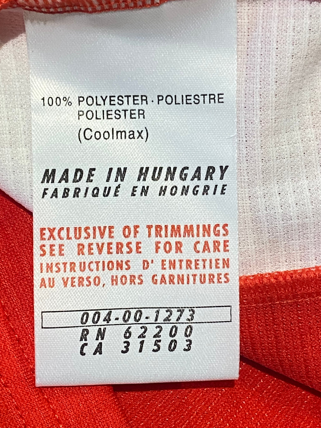 Maillot de foot de la Pologne (porté N.15 HAJTO) qualification euro 2000