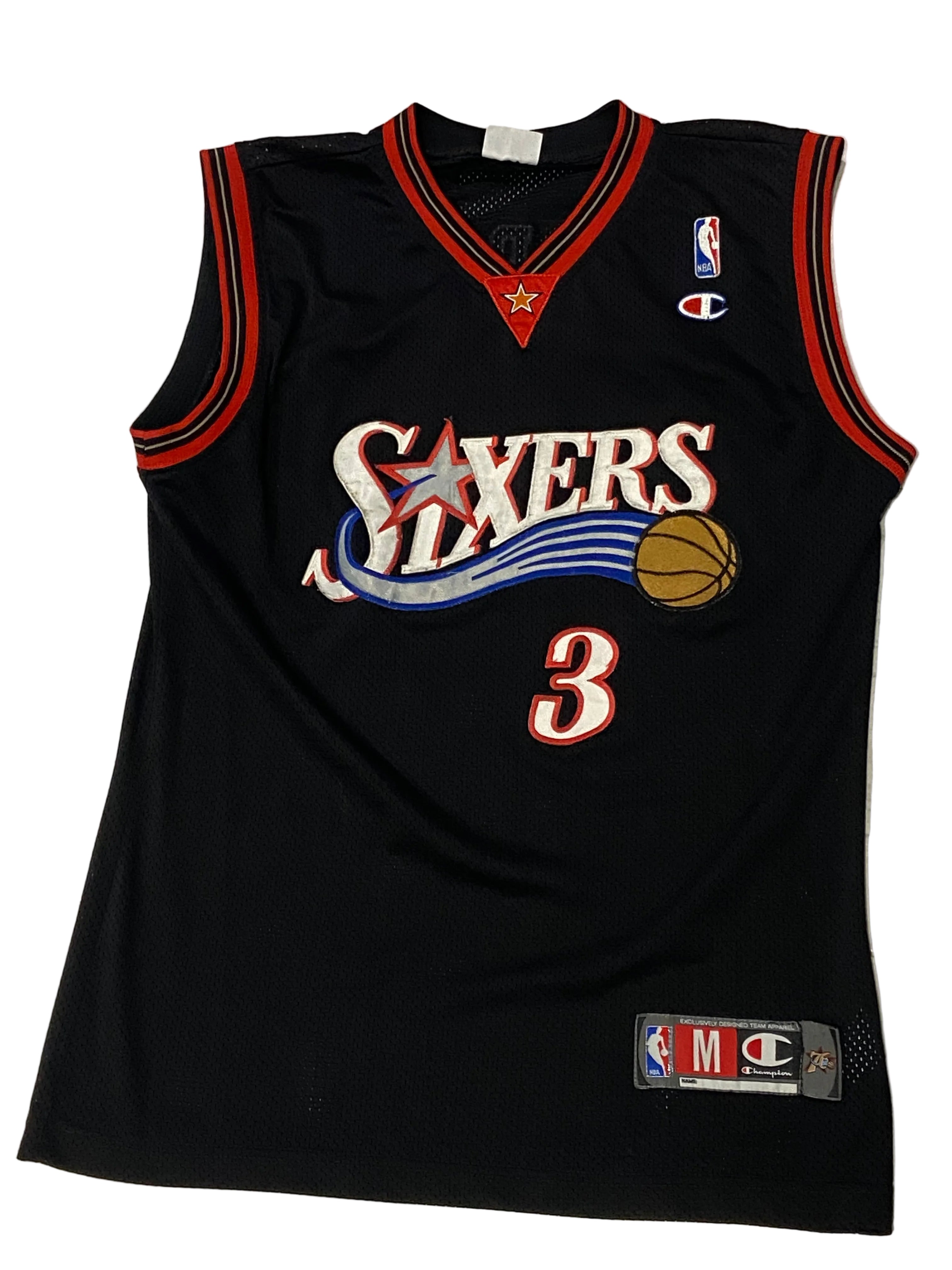 Maillot CHAMPION de BASKET-BALL de PHILADELPHIA 76ers (N.3 IVERSON) année 2000-01
