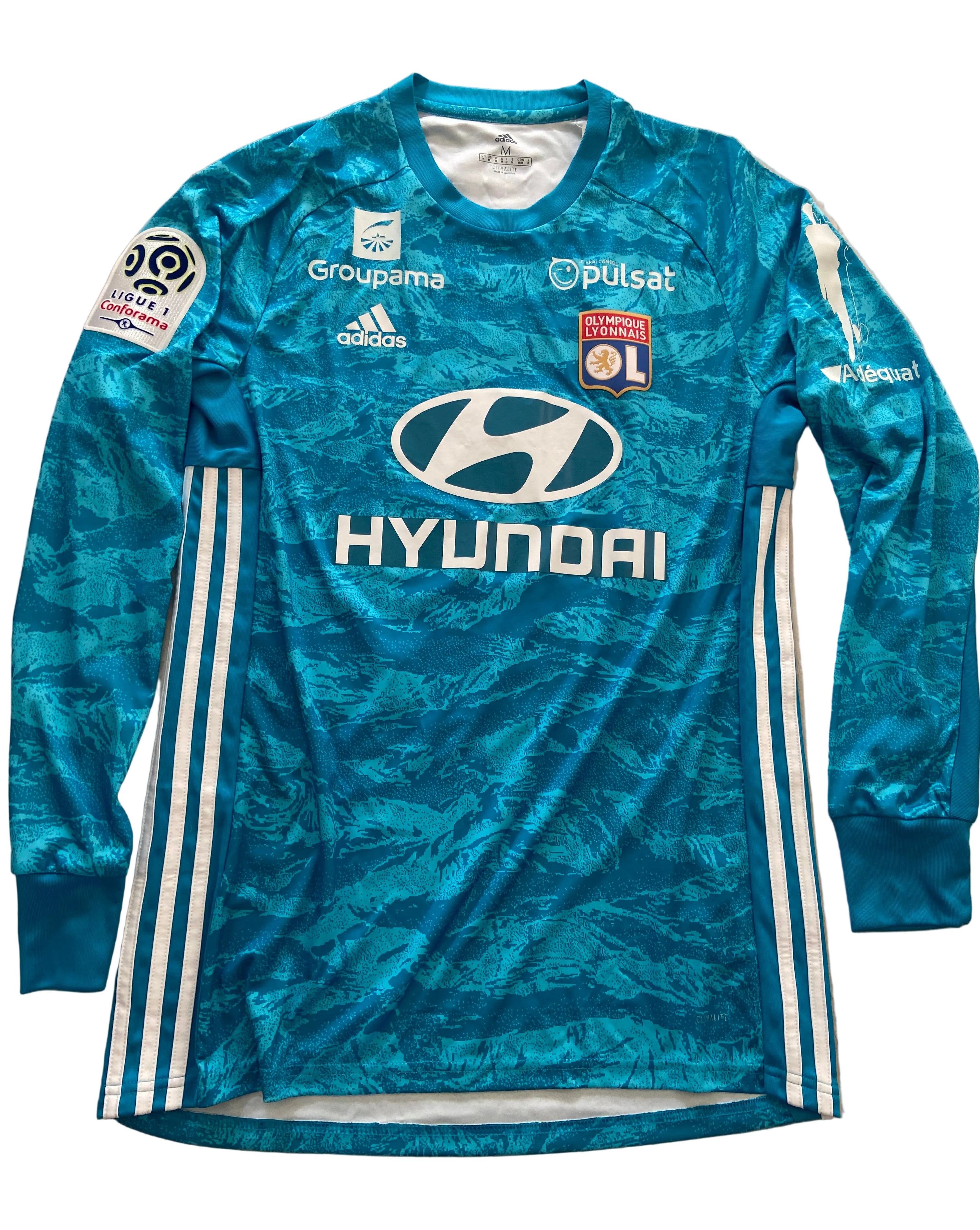 Maillot de foot ADIDAS de l’OL LYON (porté N.1 LLORIS) saison 2018-19