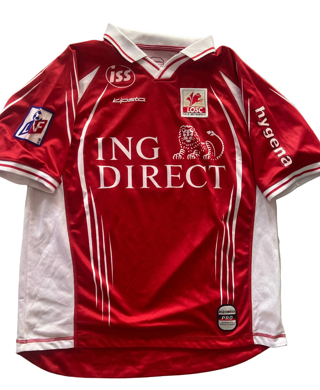 Maillot de foot KIPSTA de LILLE LOSC (porté N.3 CYGAN) saison 2001-02