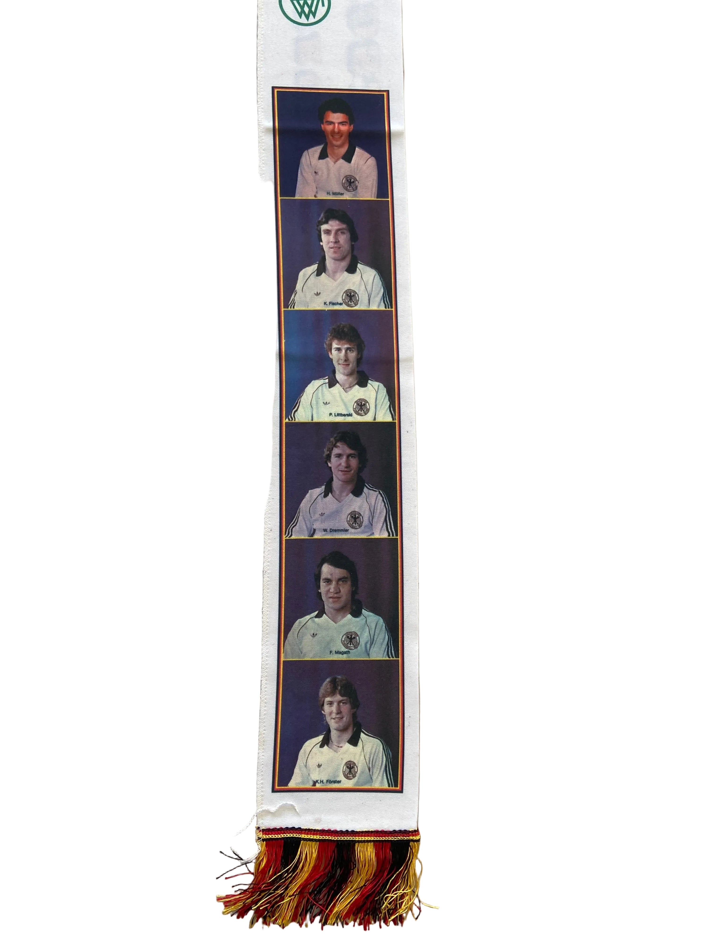 Écharpe de foot Vintage Mannschaft - Allemagne 1982 - (Neuve sous Blister-Deadstock)